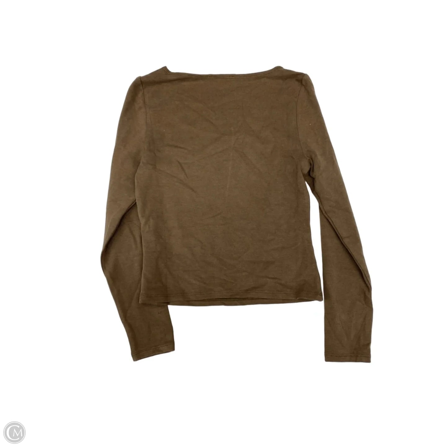 Top Long Sleeve Basic By Clothes Mentor In Brown, Size: S