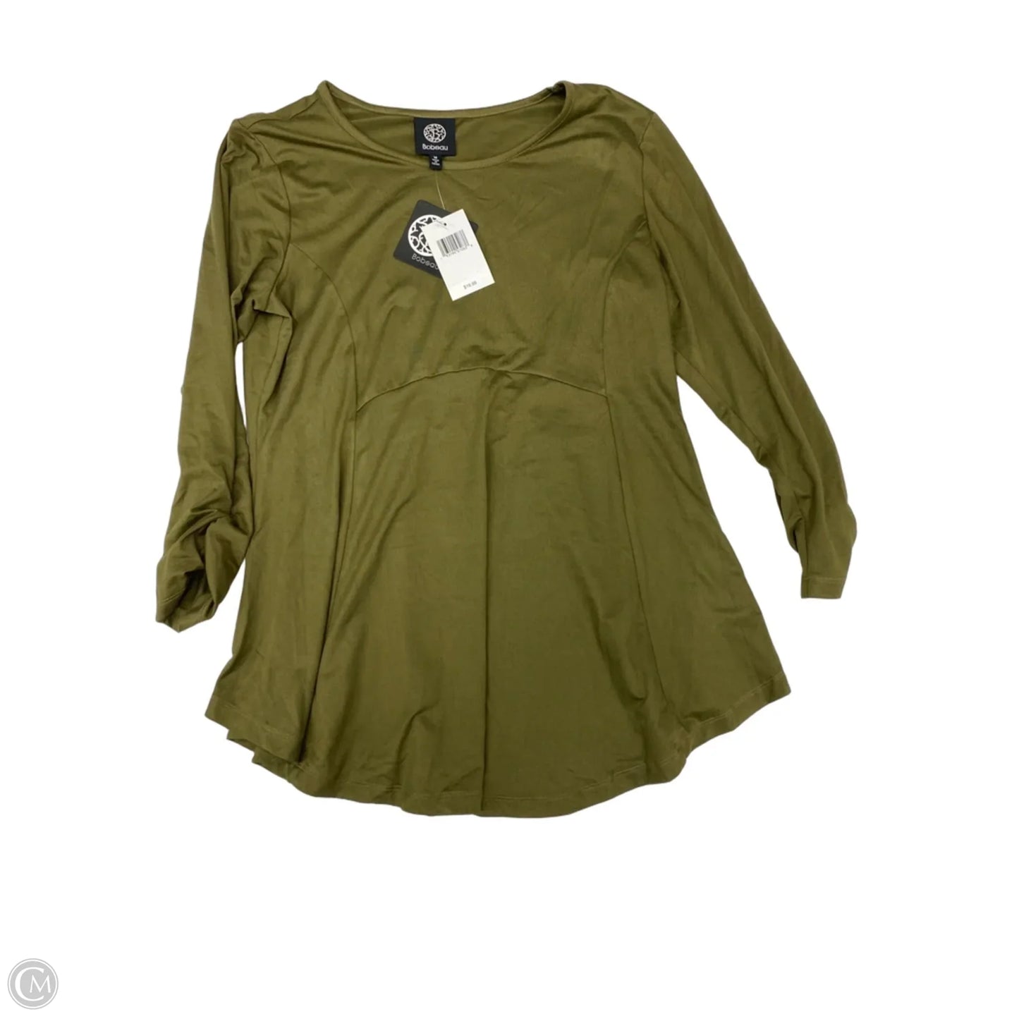 Top Long Sleeve Basic By Bobeau In Green, Size: M