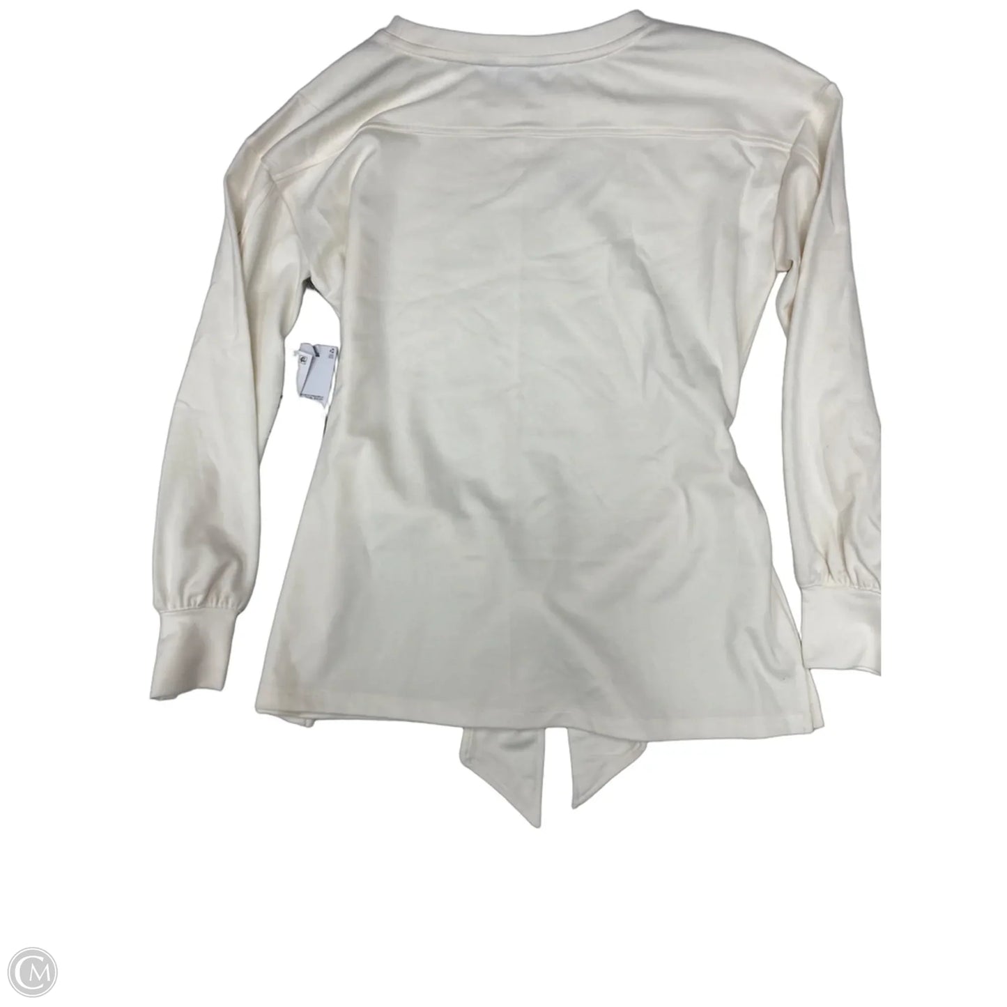 Top Long Sleeve By Liz Claiborne In Ivory, Size: M