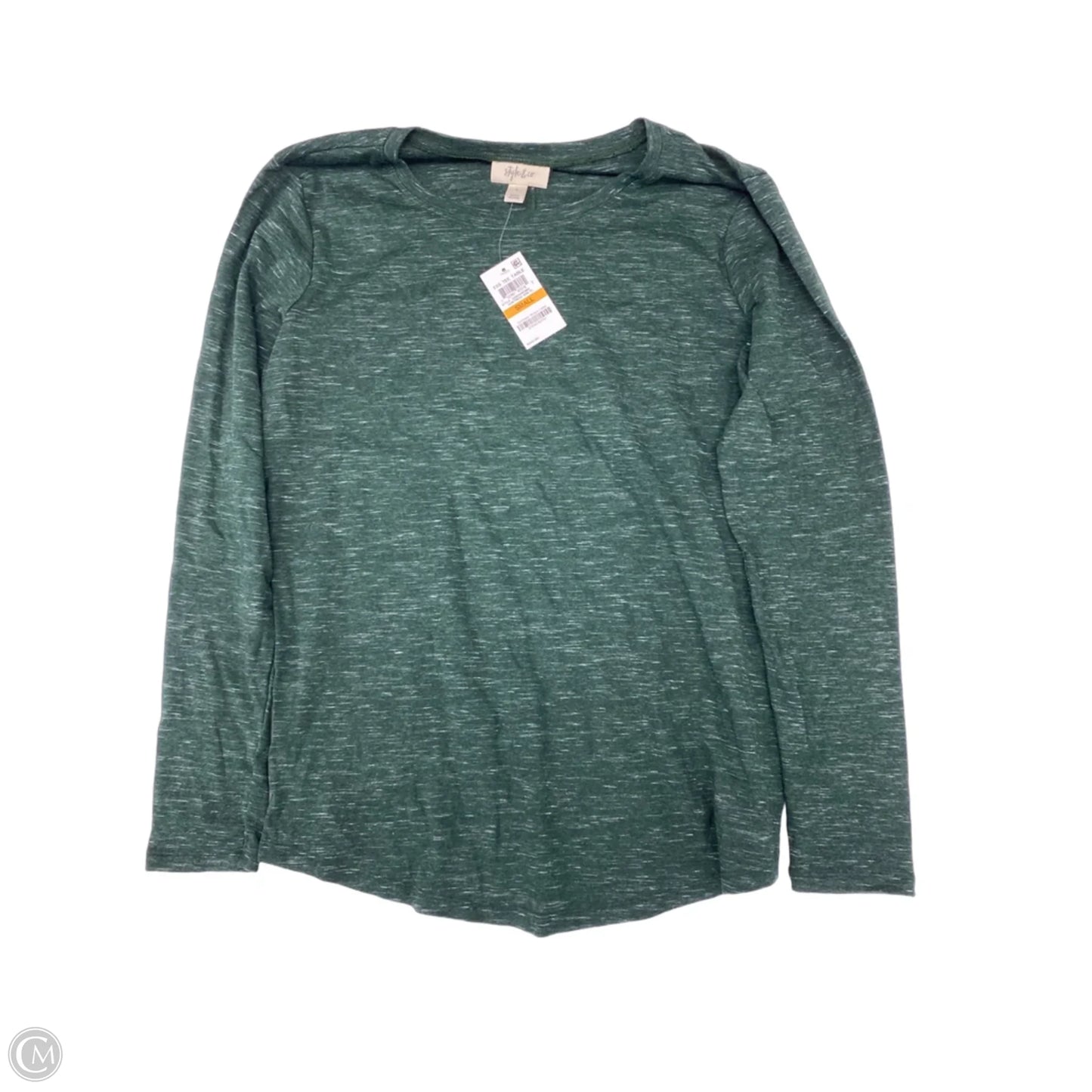 Top Long Sleeve Basic By Style And Company In Green, Size: S