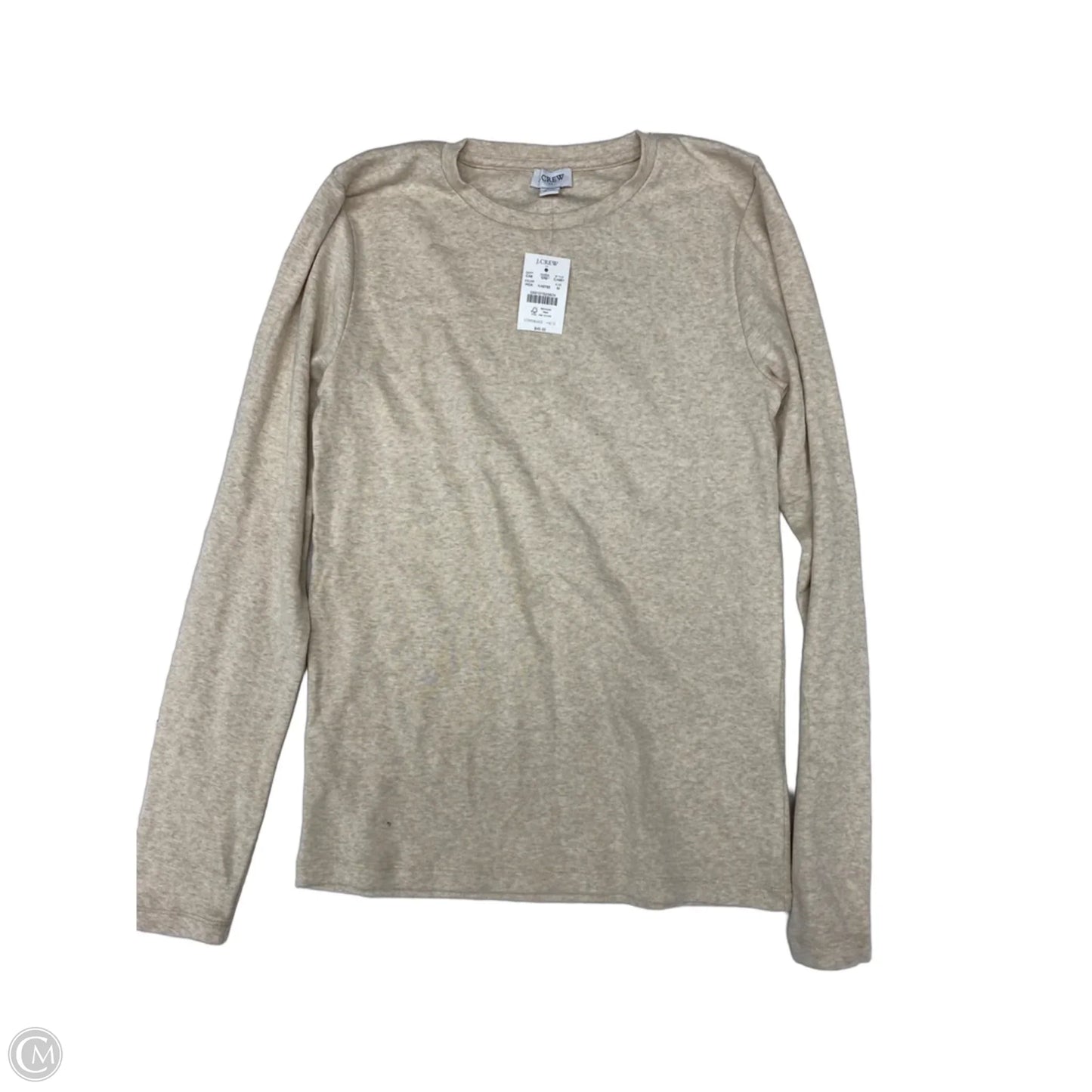 Top Long Sleeve Basic By J. Crew In Cream, Size: M
