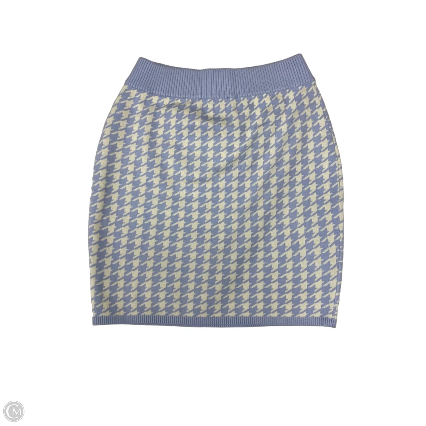 Skirt Mini & Short By Express In Blue & White, Size: 14