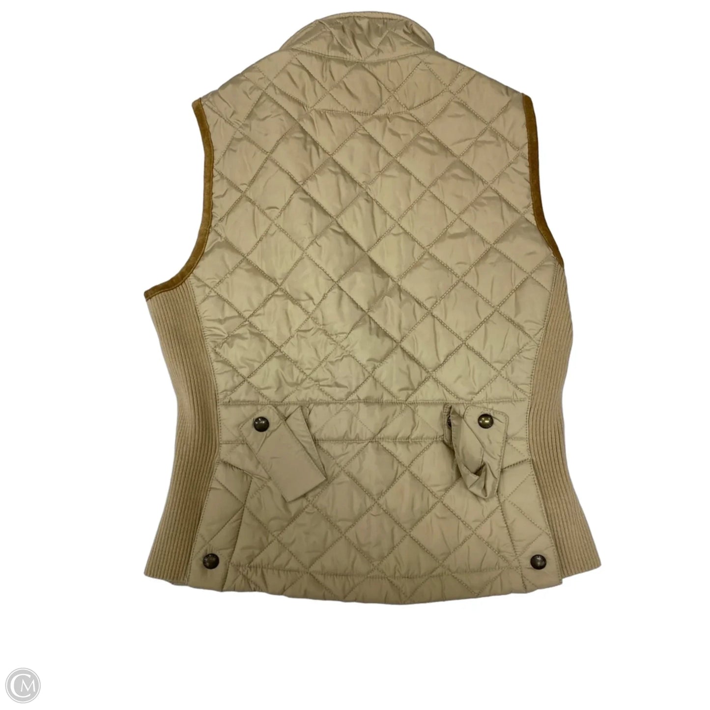 Vest Puffer & Quilted By Ralph Lauren In Beige, Size: M