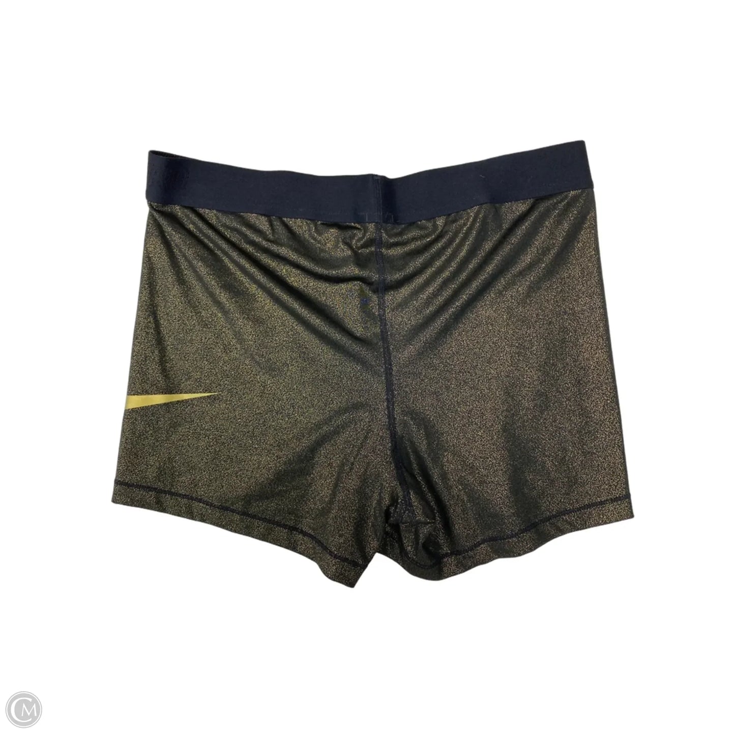 Athletic Shorts By Nike Apparel In Black & Gold, Size: Xl
