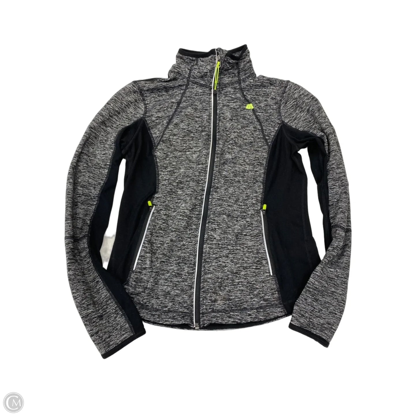 Athletic Jacket By Tangerine In Black & Grey, Size: M