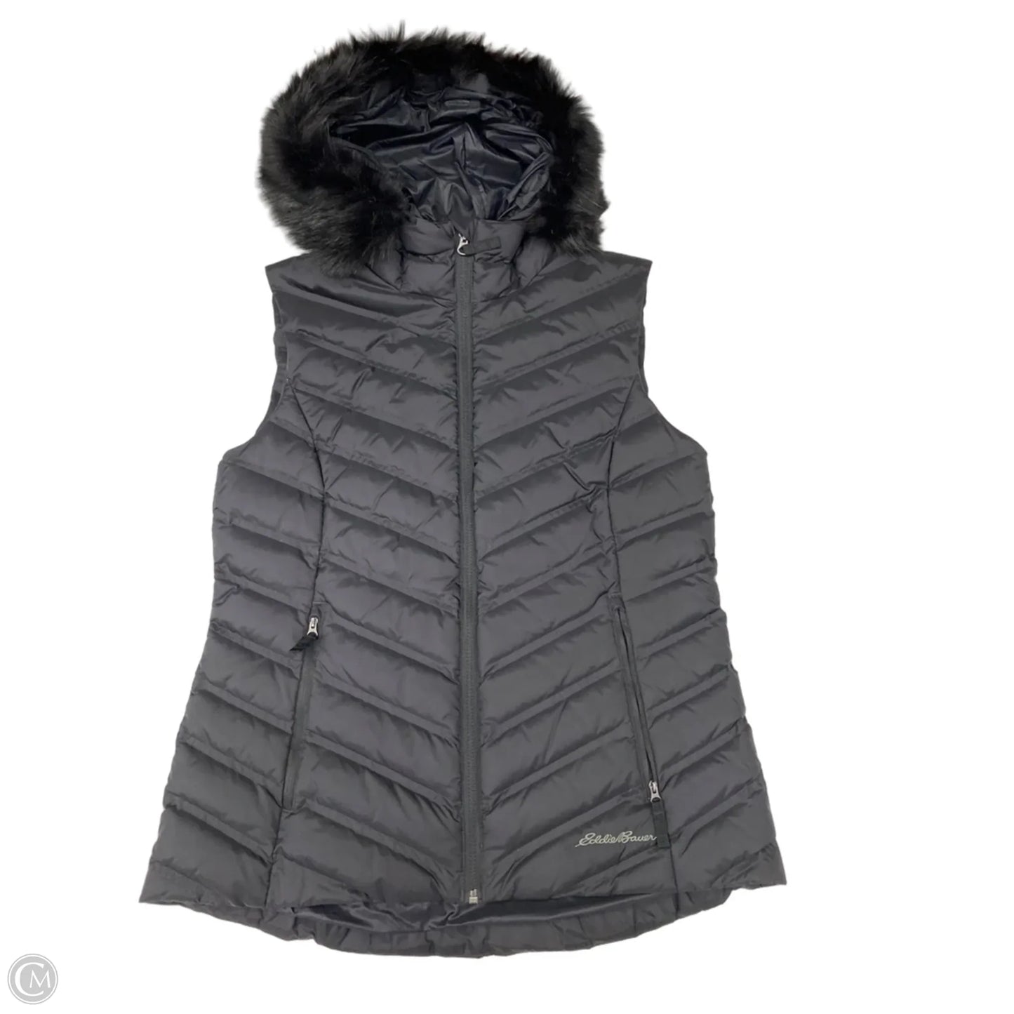 Vest Puffer & Quilted By Eddie Bauer In Black, Size: M