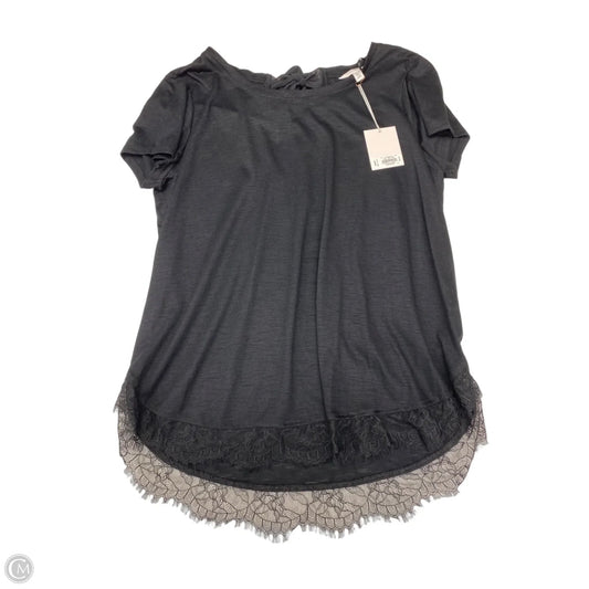Top Short Sleeve By Lc Lauren Conrad In Black, Size: Xl