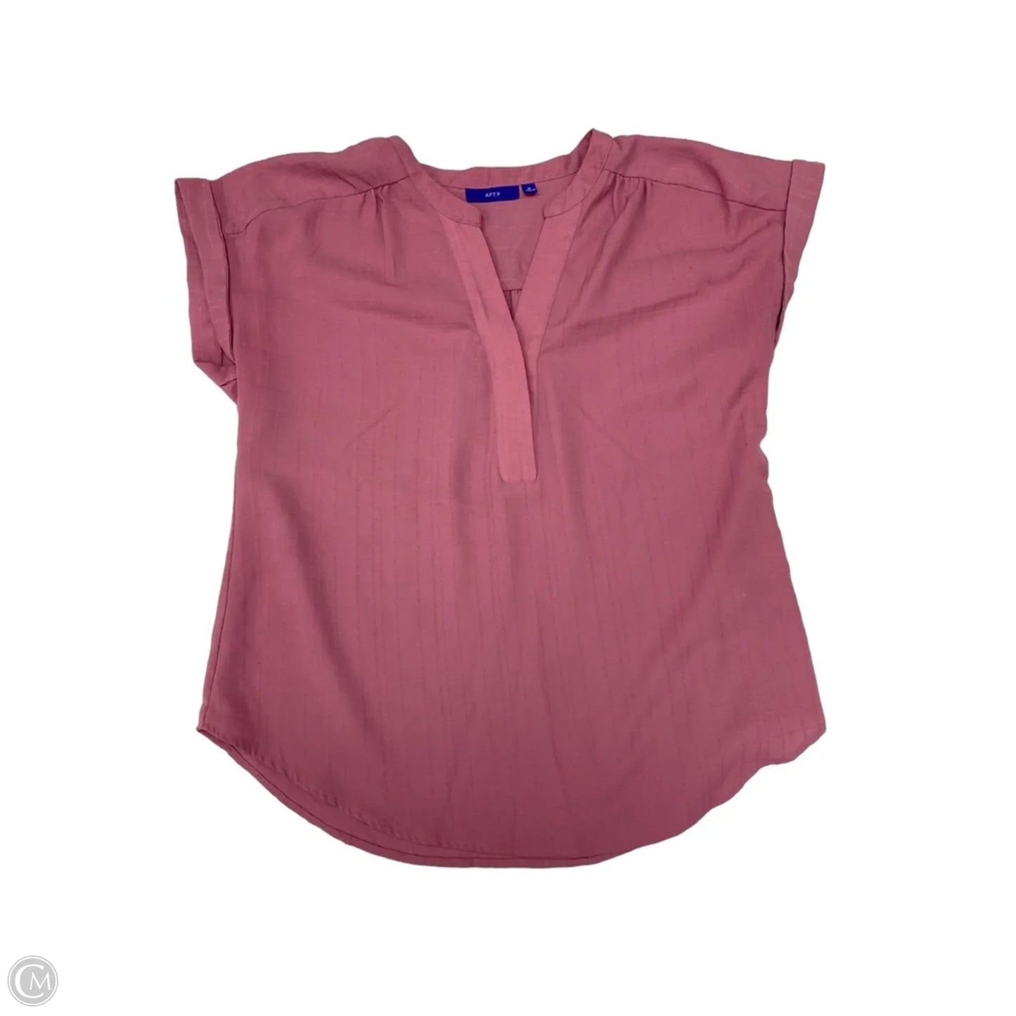 Top Short Sleeve By Apt 9 In Pink, Size: M