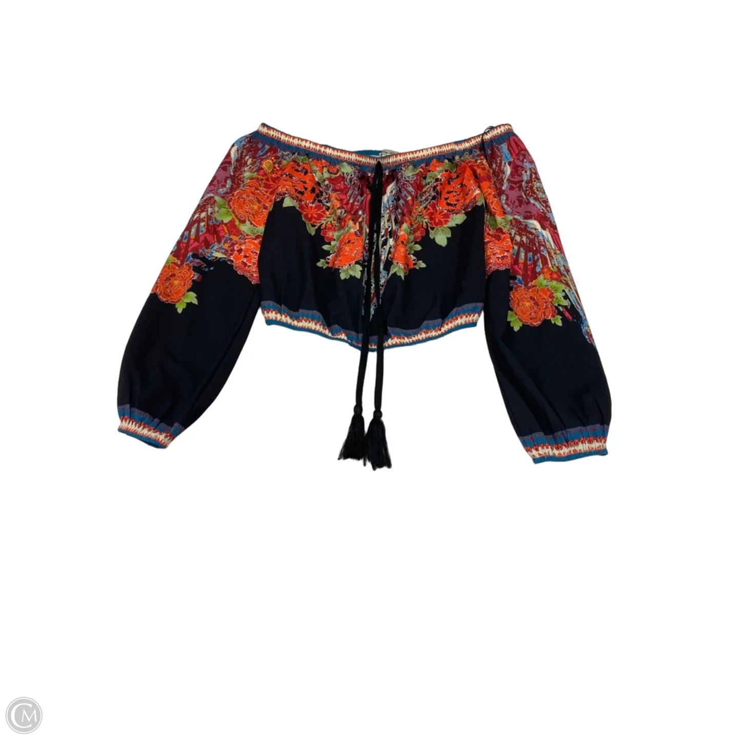 Top Long Sleeve By Flying Tomato In Floral Print, Size: L