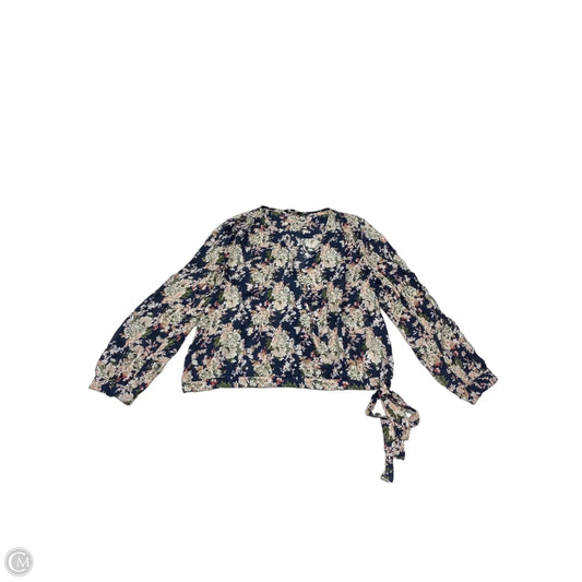 Blouse Long Sleeve By Lucky Brand In Floral Print, Size: M