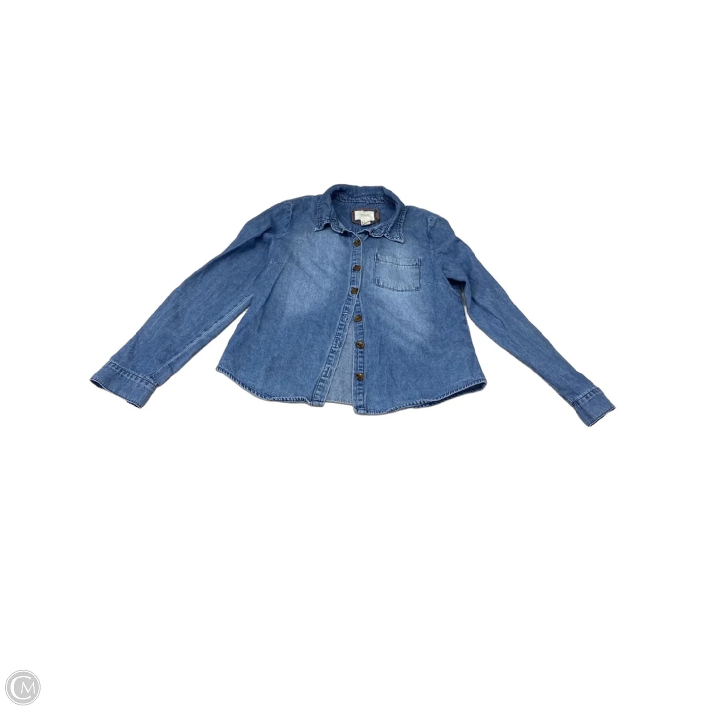 Top Long Sleeve By Clothes Mentor In Blue Denim, Size: S