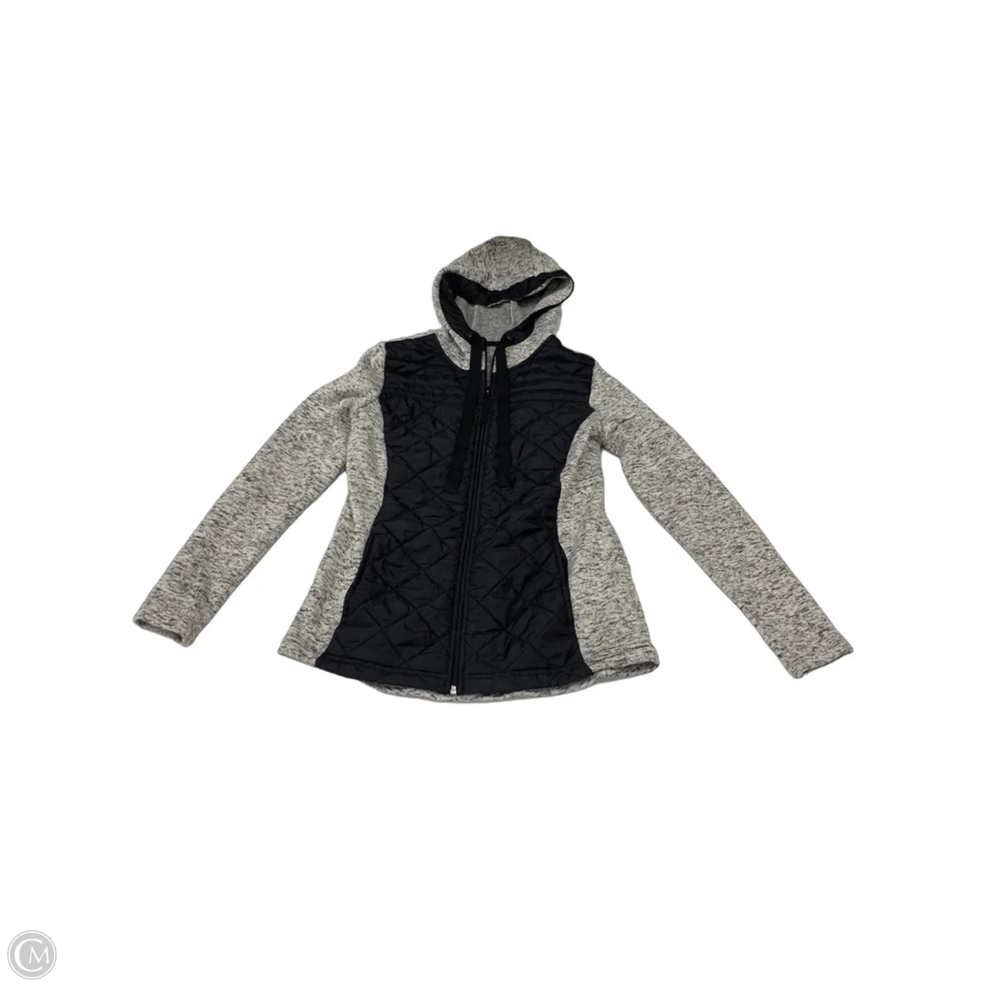 Athletic Jacket By St Johns Bay In Black & Grey, Size: M
