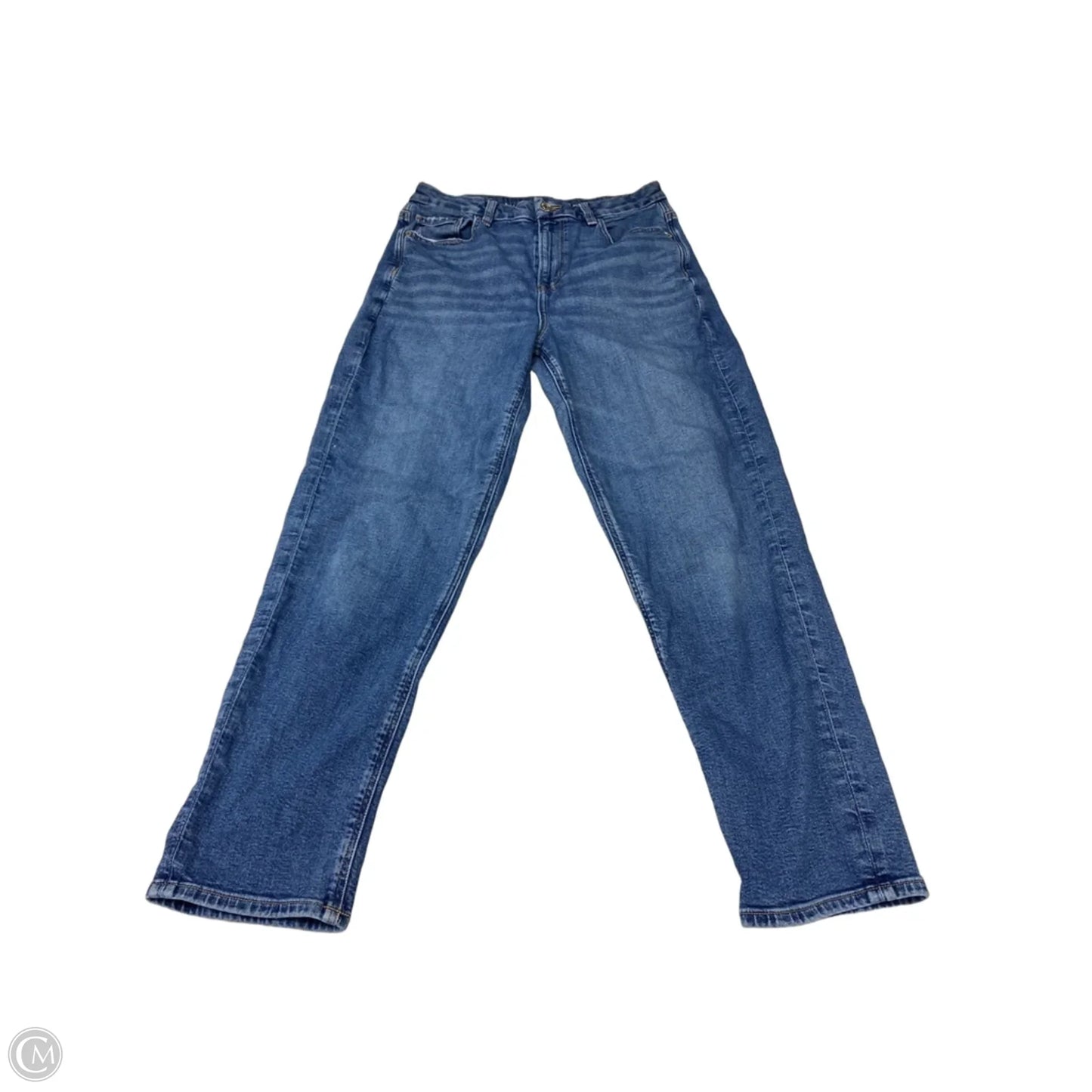 Jeans Straight By American Eagle In Blue Denim, Size: 10