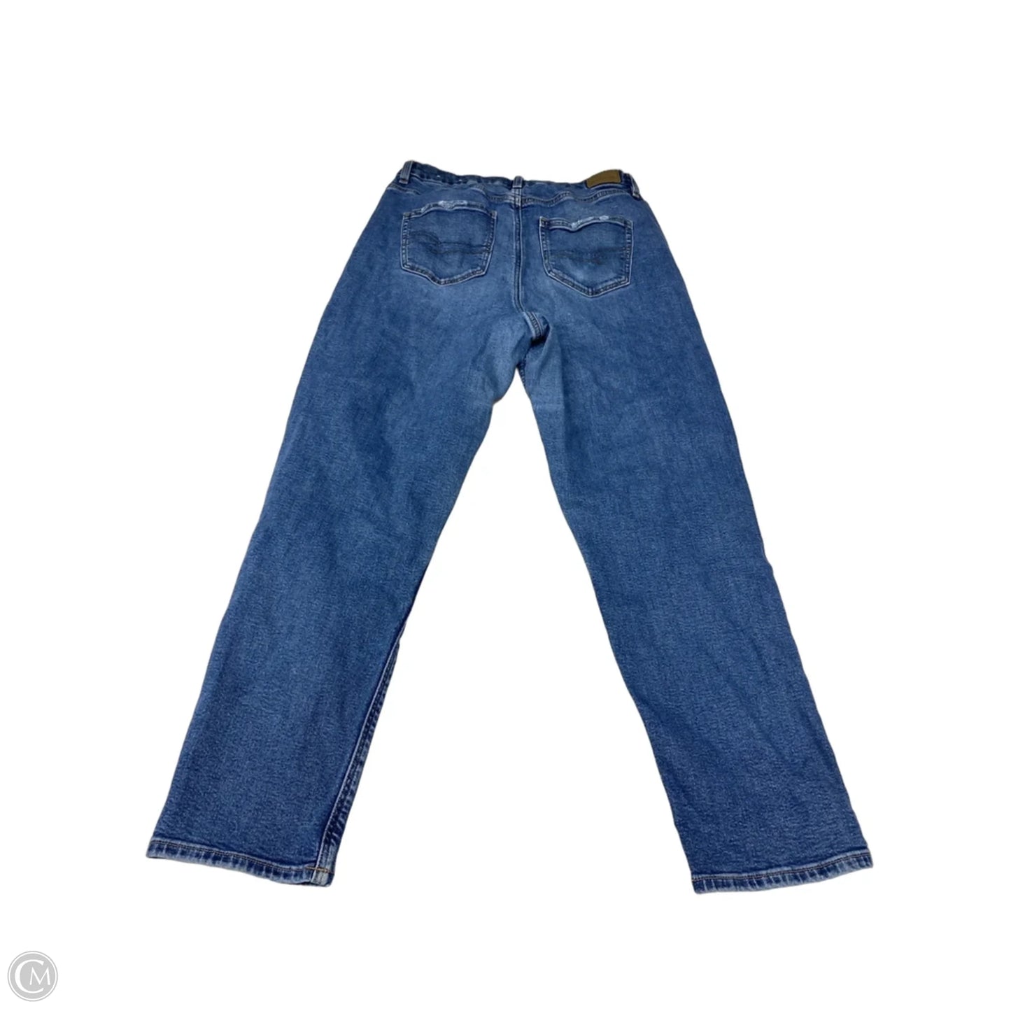 Jeans Straight By American Eagle In Blue Denim, Size: 10
