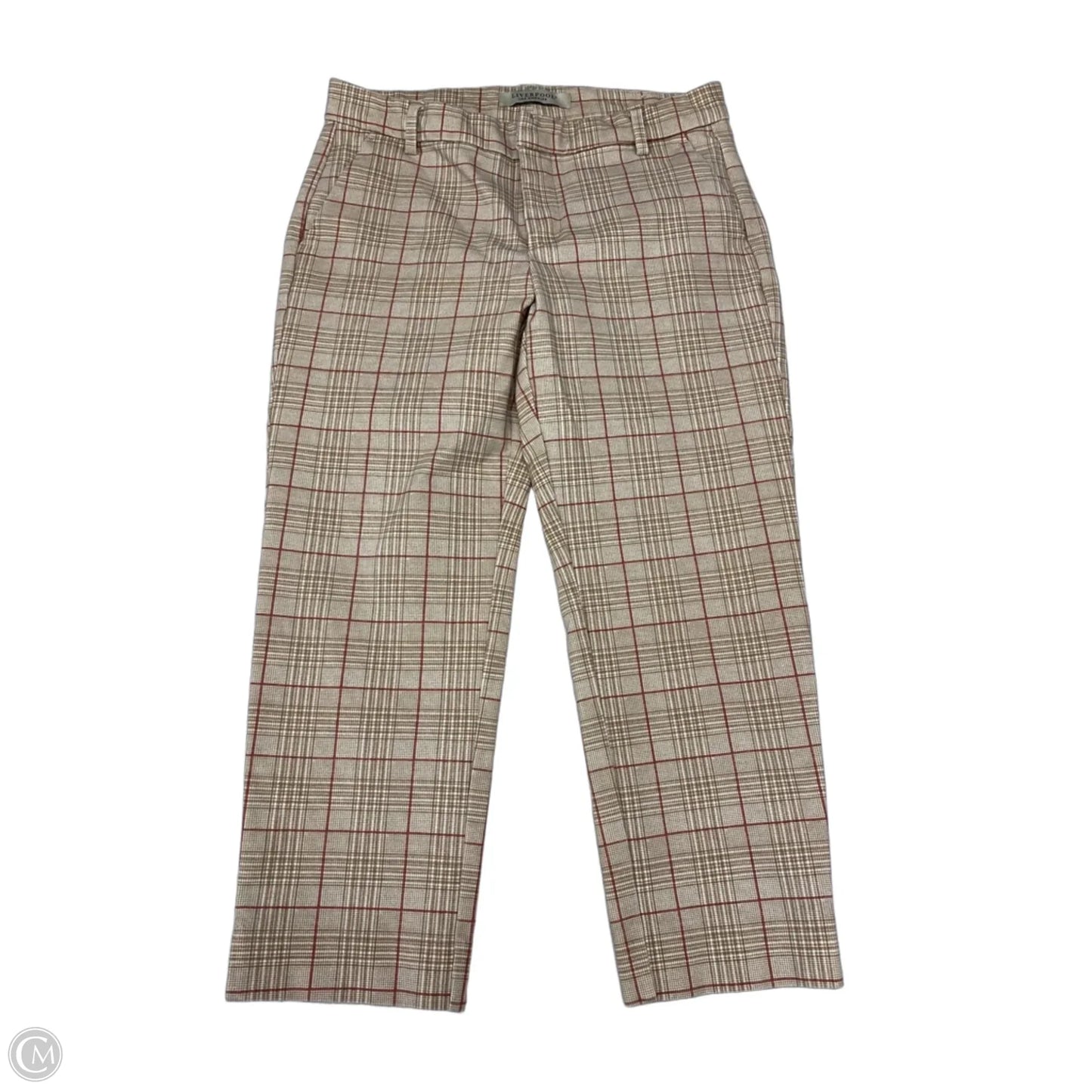 Pants Dress By Liverpool In Plaid Pattern, Size: 8