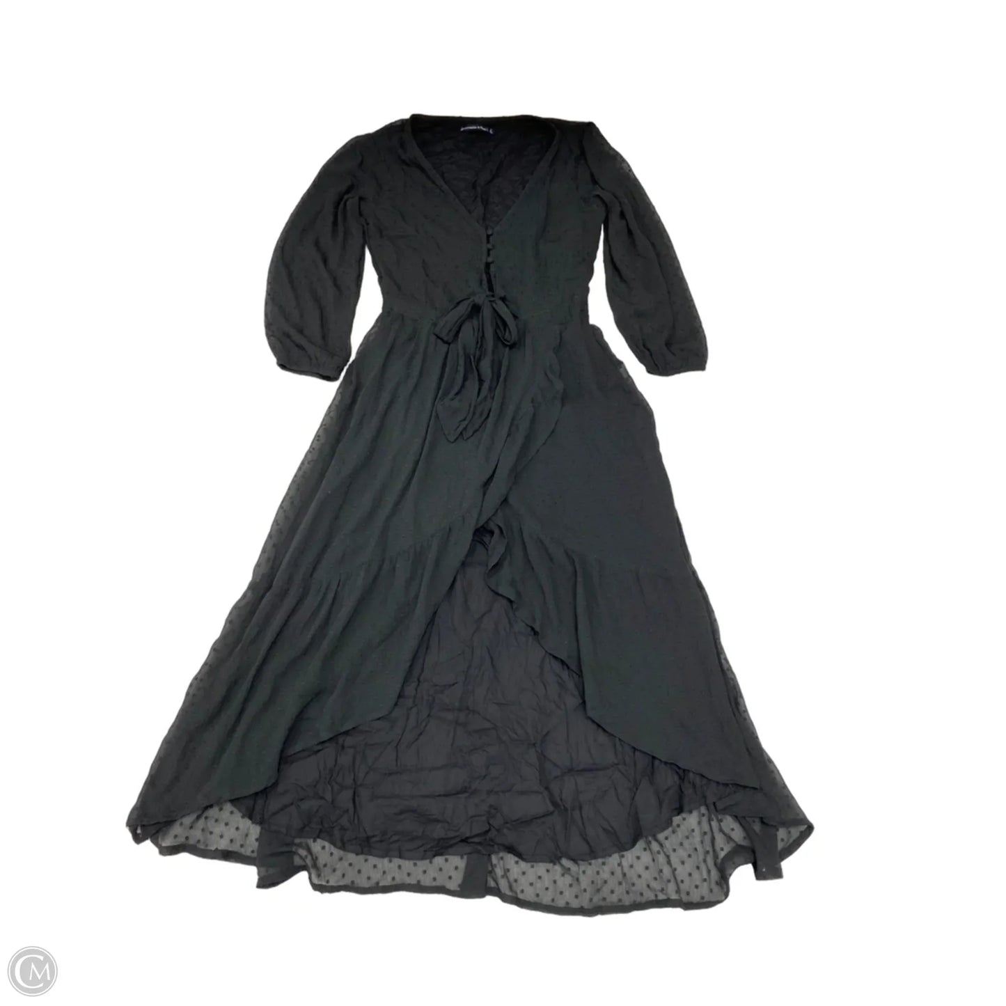 Dress Party Midi By Abercrombie And Fitch In Black, Size: S