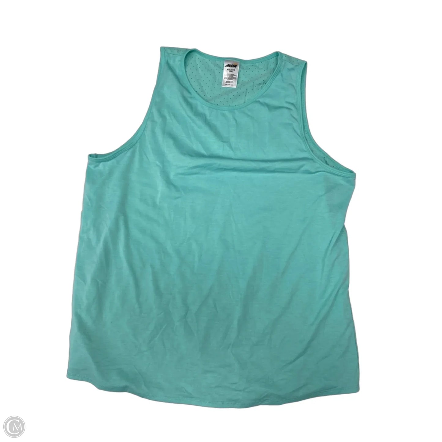 Athletic Tank Top By Avia In Aqua, Size: Xxl