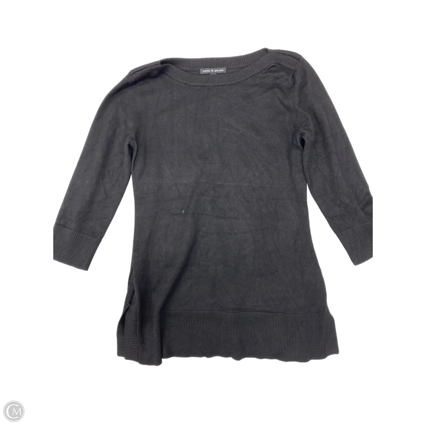 Top 3/4 Sleeve By Cable And Gauge In Black, Size: M