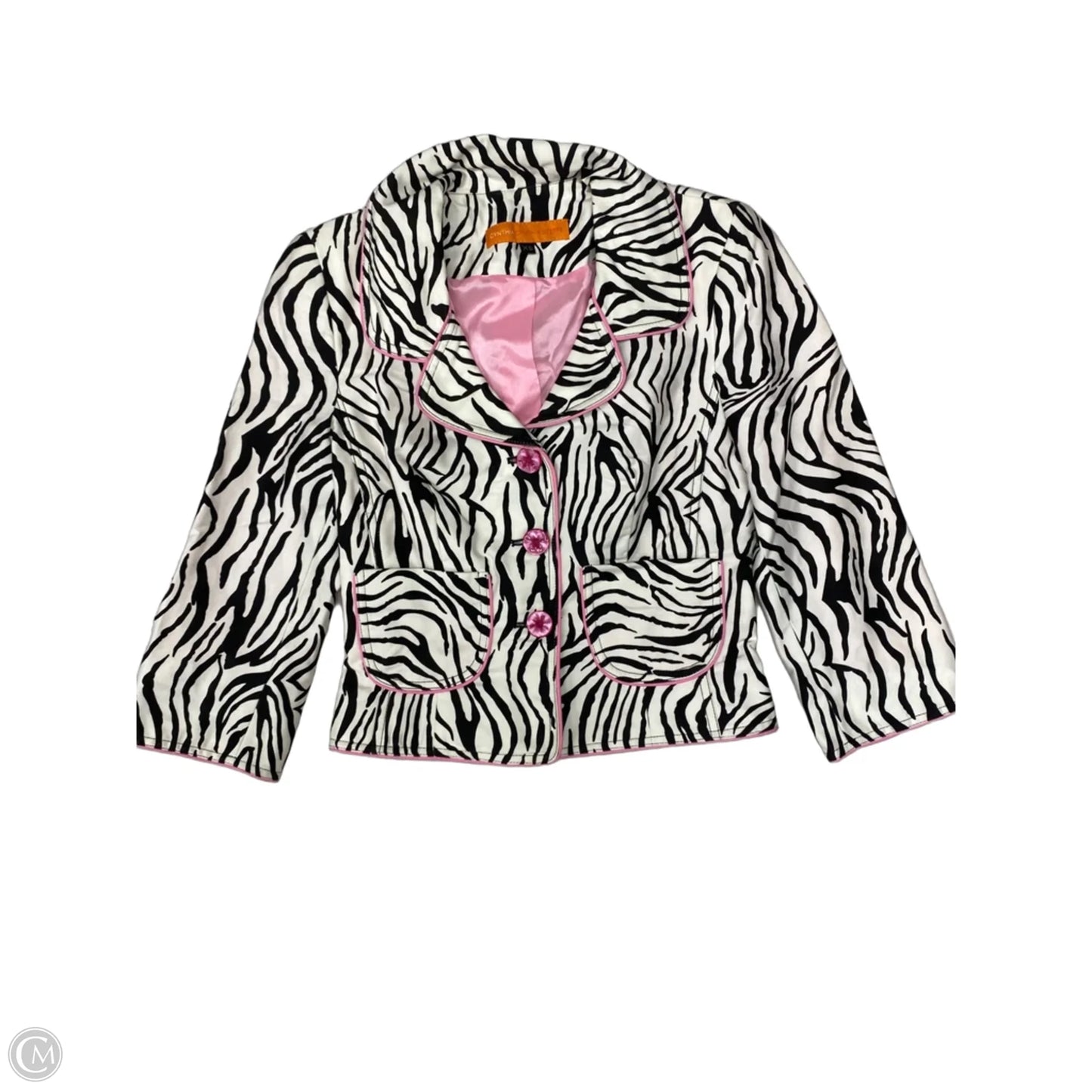 Blazer By Cynthia Steffe In Zebra Print, Size: Xs