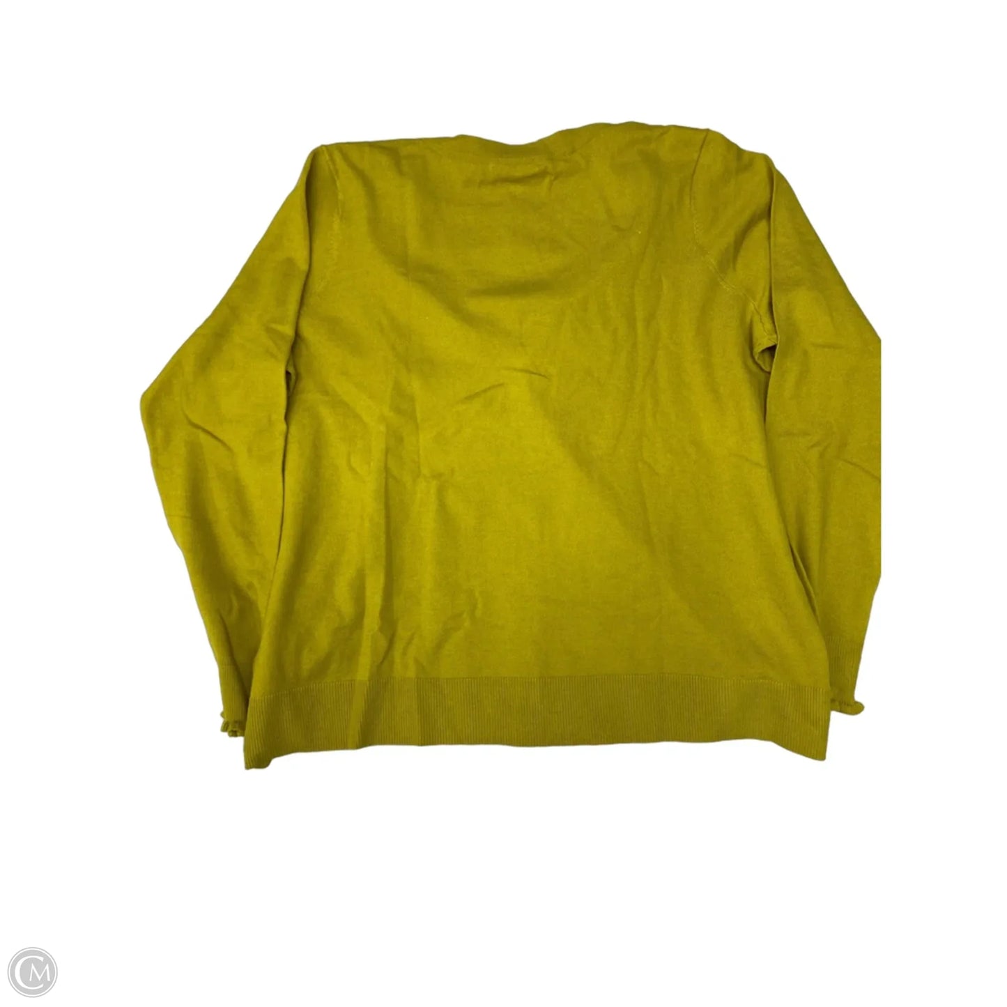 Cardigan By Candace Cameron Bure In Chartreuse, Size: L