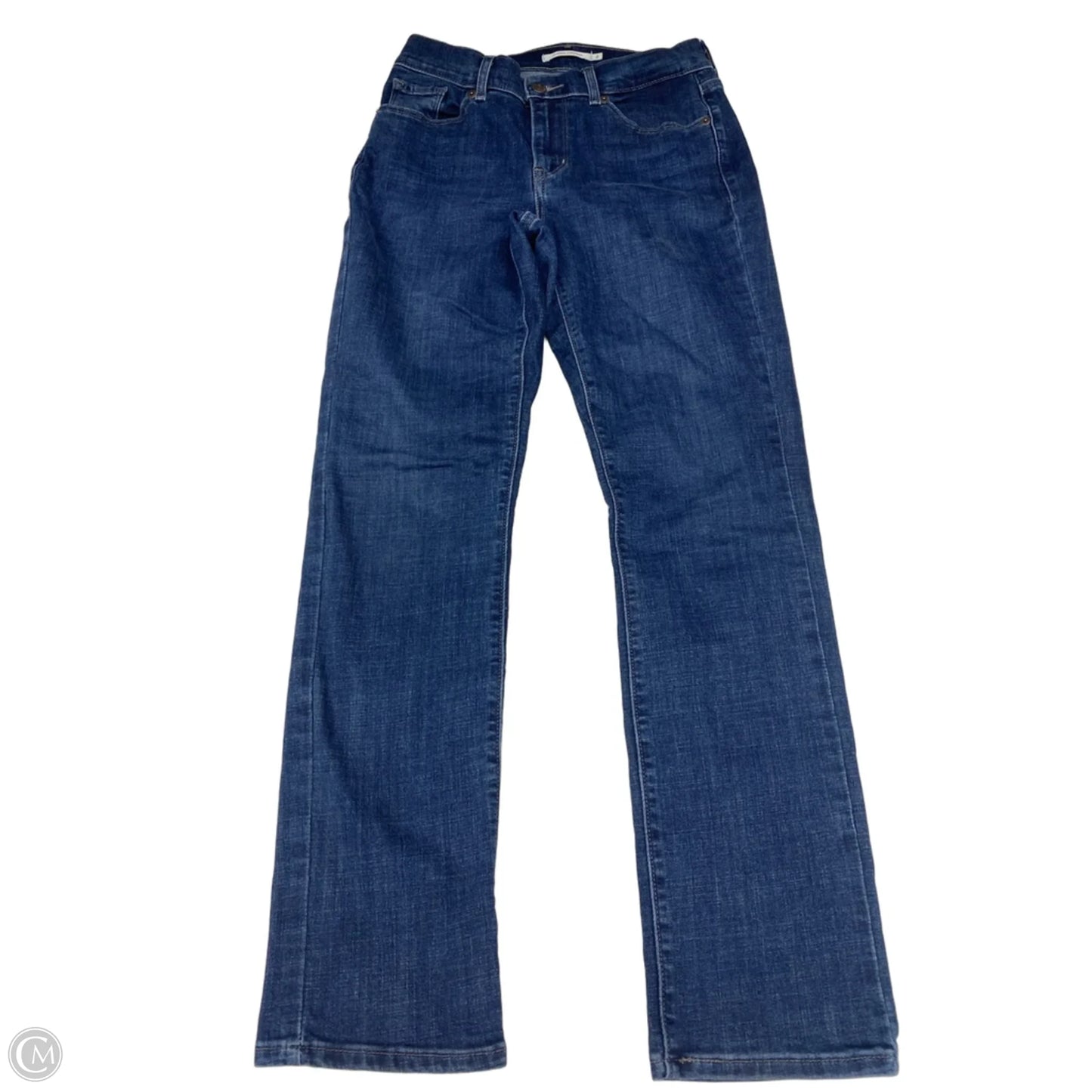 Jeans Straight By Levis In Blue Denim, Size: 2