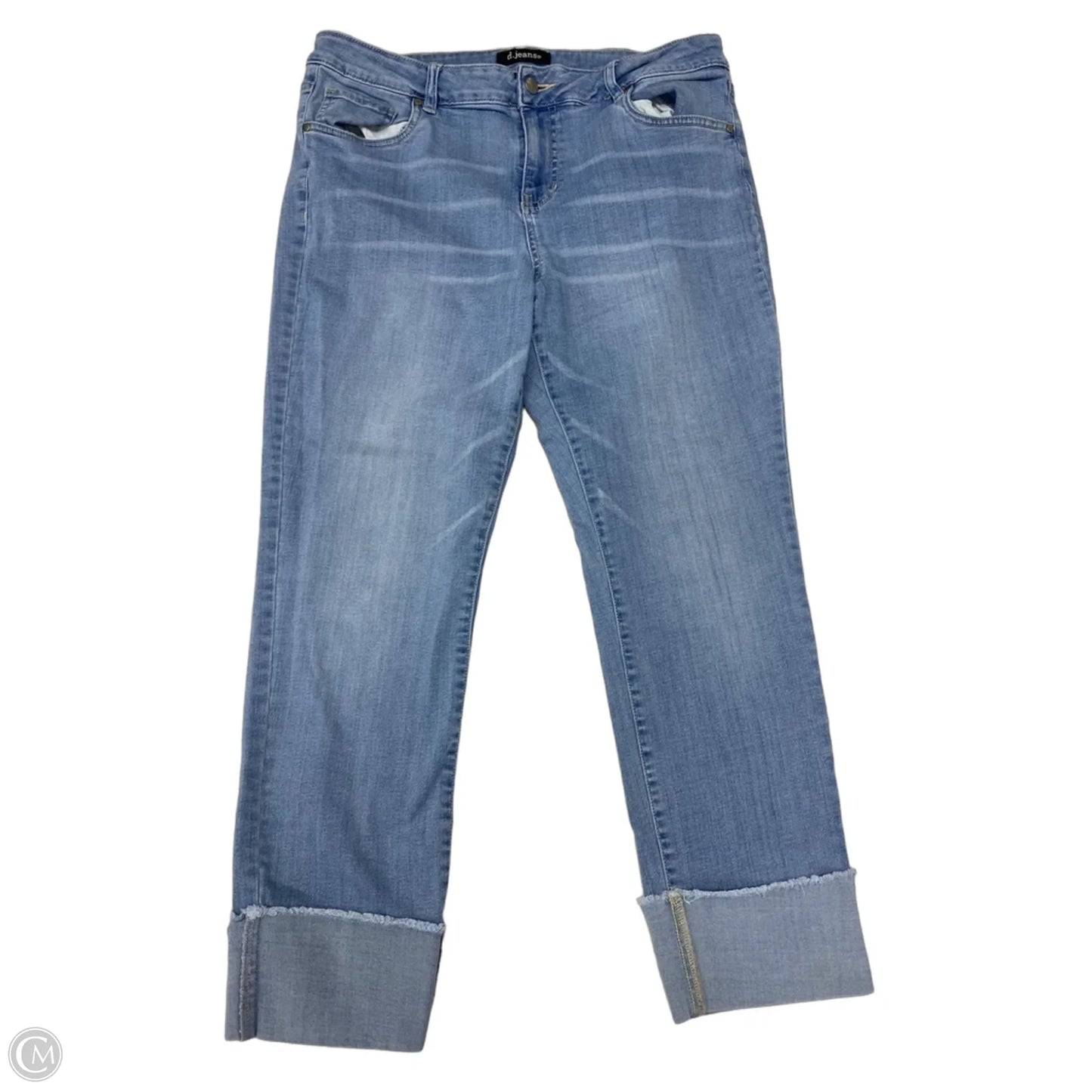 Jeans Cropped By D Jeans In Blue Denim, Size: 14