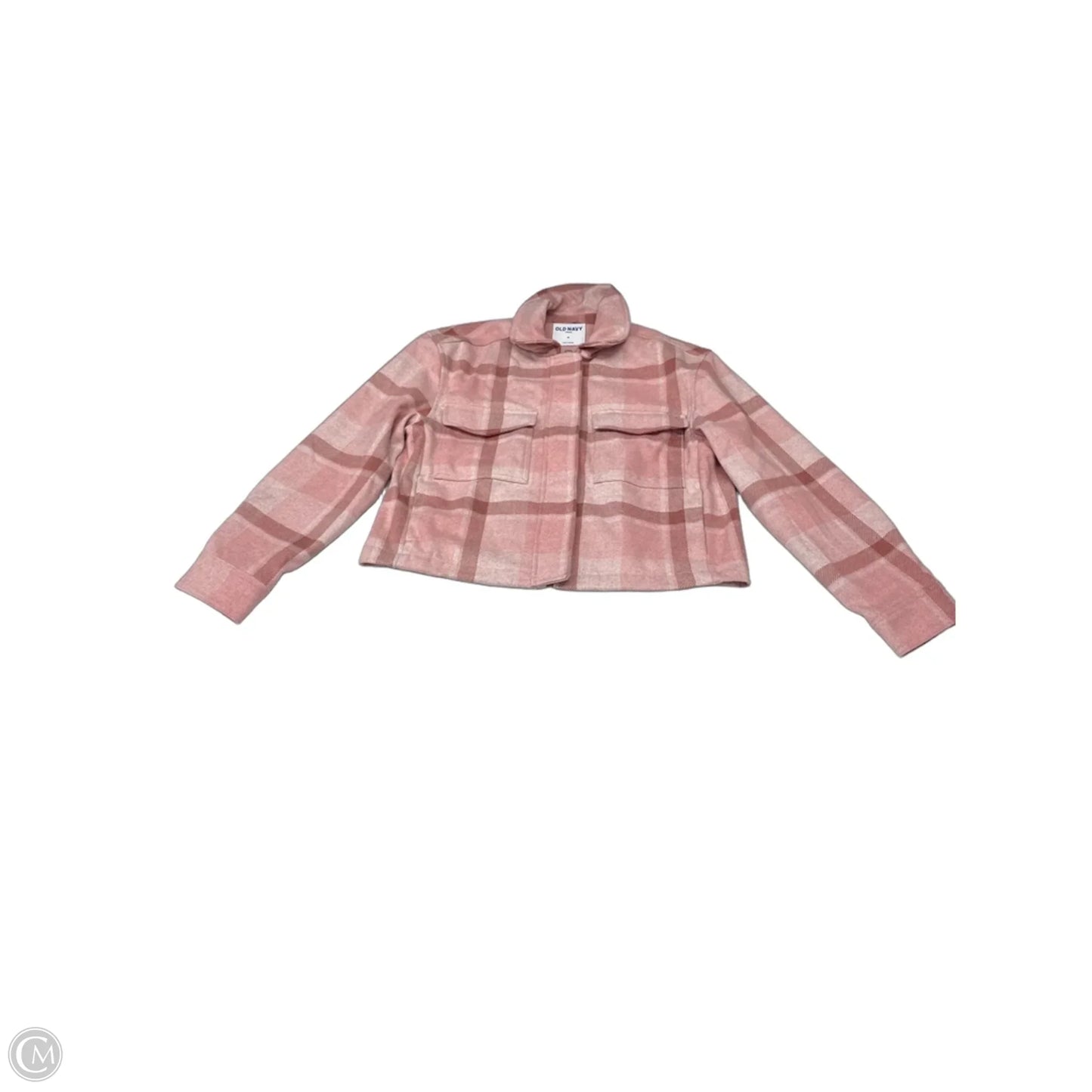 Jacket Shirt By Old Navy In Plaid Pattern, Size: M