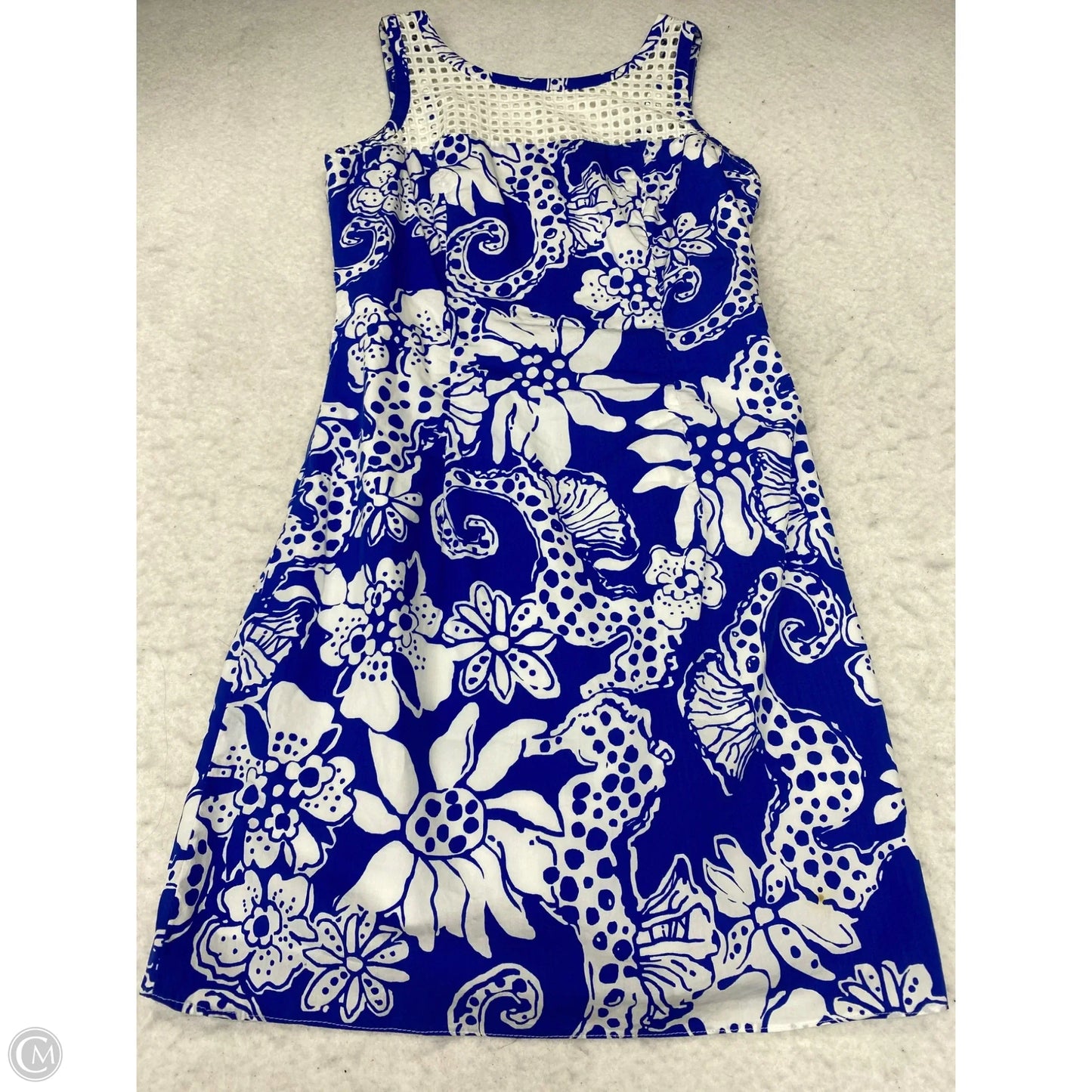 Dress Designer By Lilly Pulitzer In Blue & White, Size: S