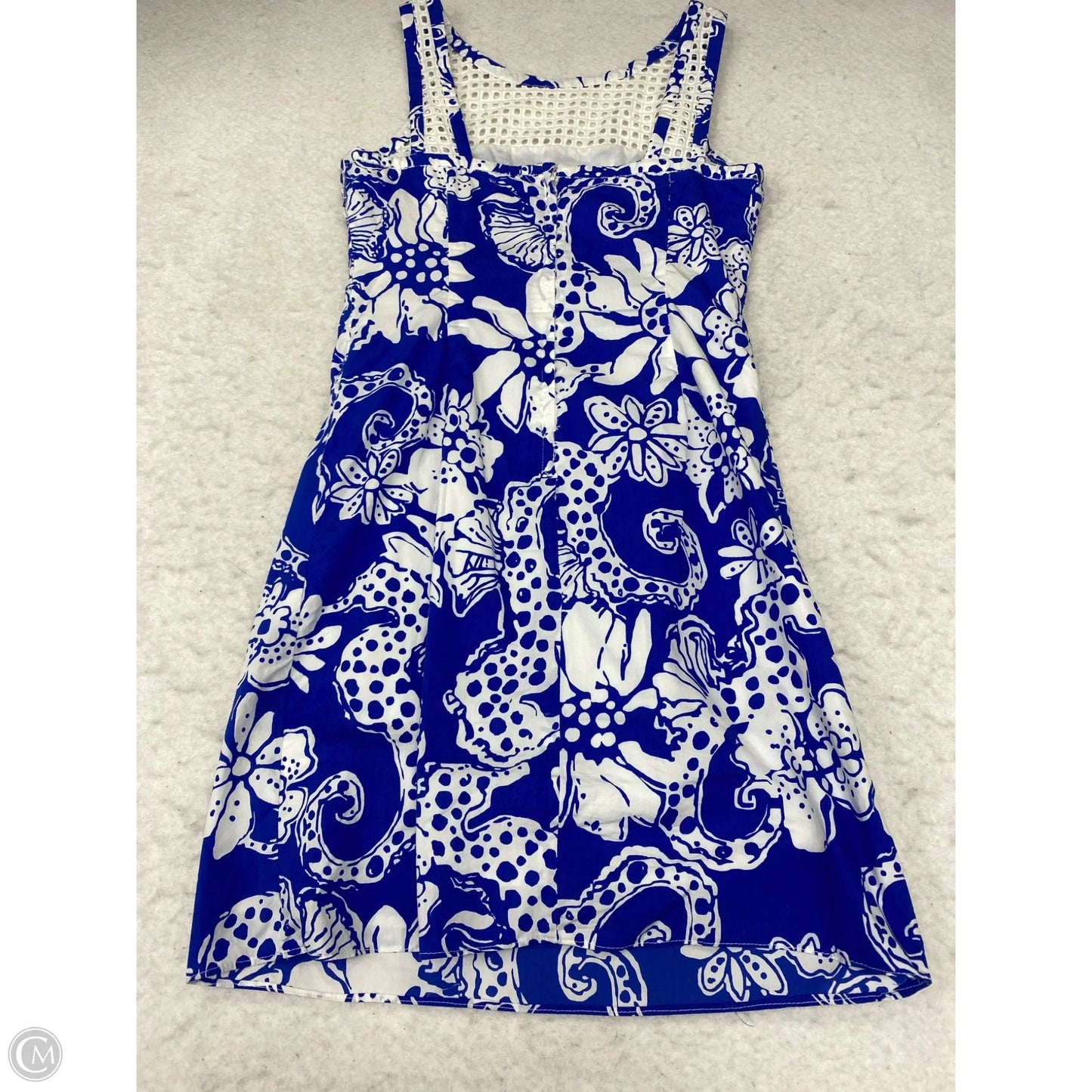 Dress Designer By Lilly Pulitzer In Blue & White, Size: S
