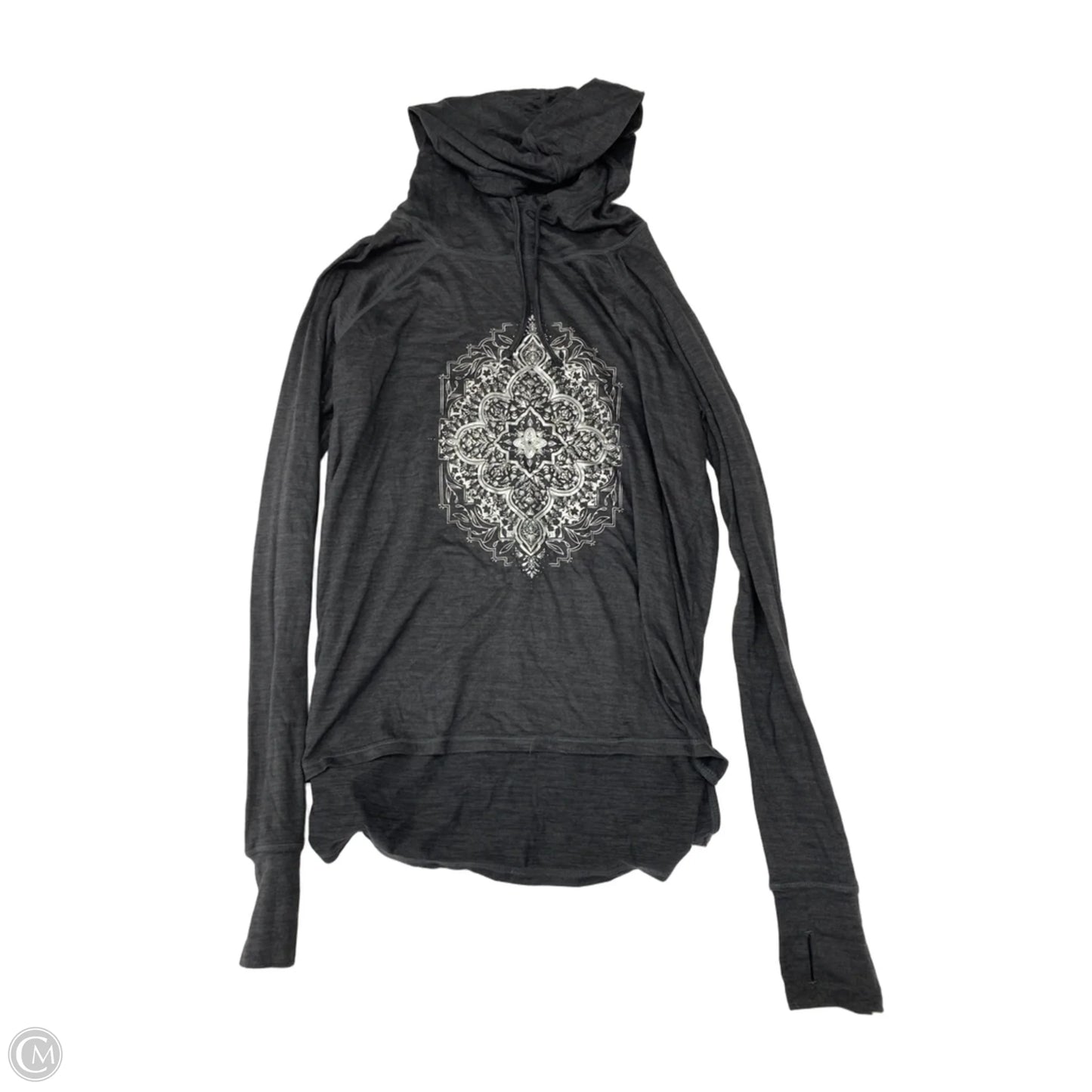 Athletic Top Long Sleeve Hoodie By Gaiam In Grey, Size: M