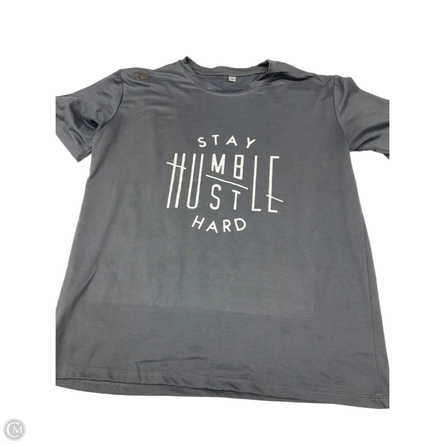 Top Short Sleeve Basic By Clothes Mentor In Grey, Size: M