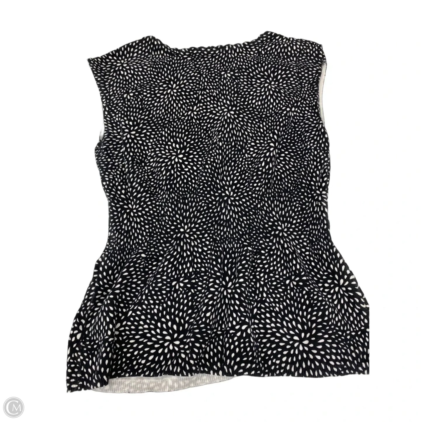 Top Sleeveless Basic By Talbots In Black & White, Size: M