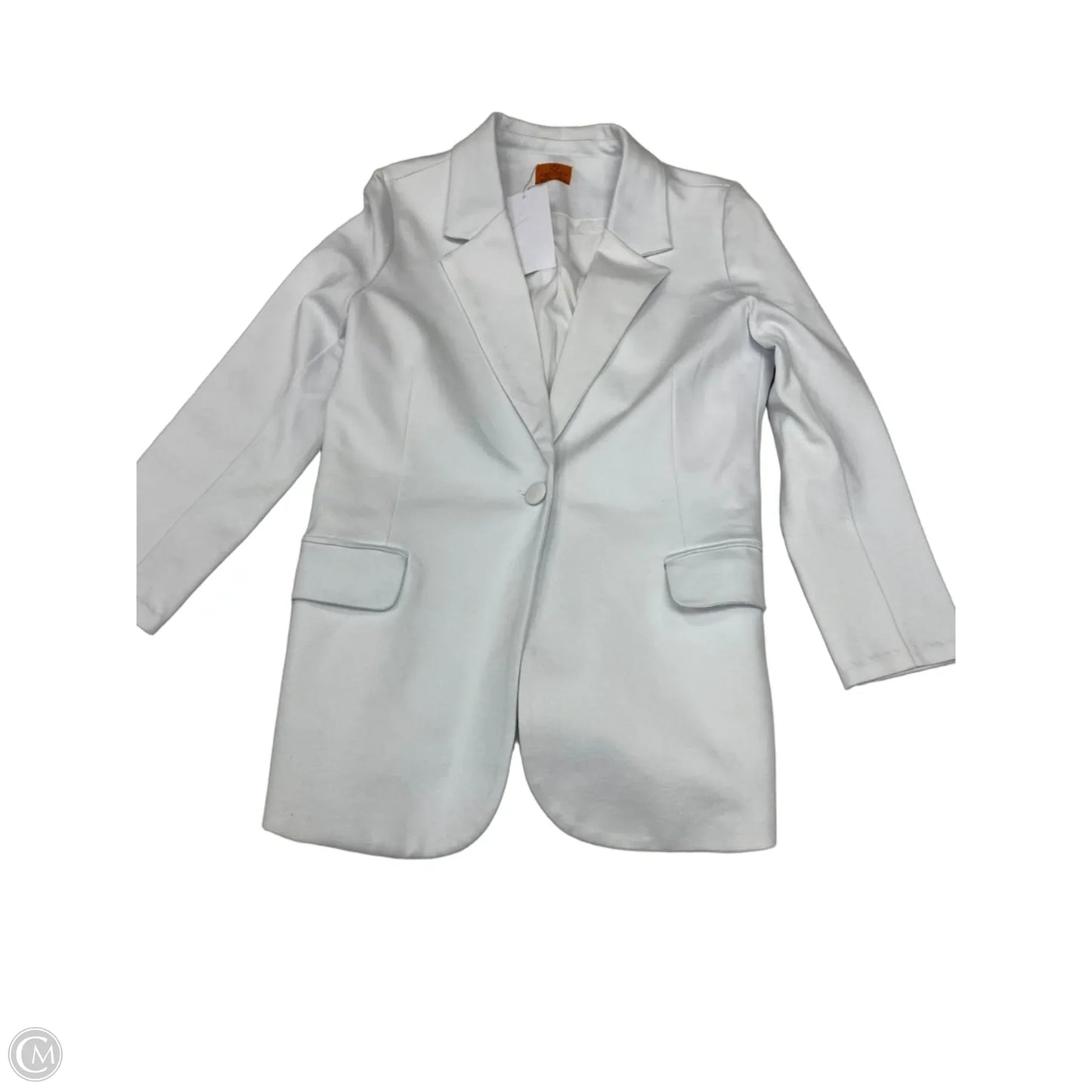 Blazer By Clothes Mentor In White, Size: Xl