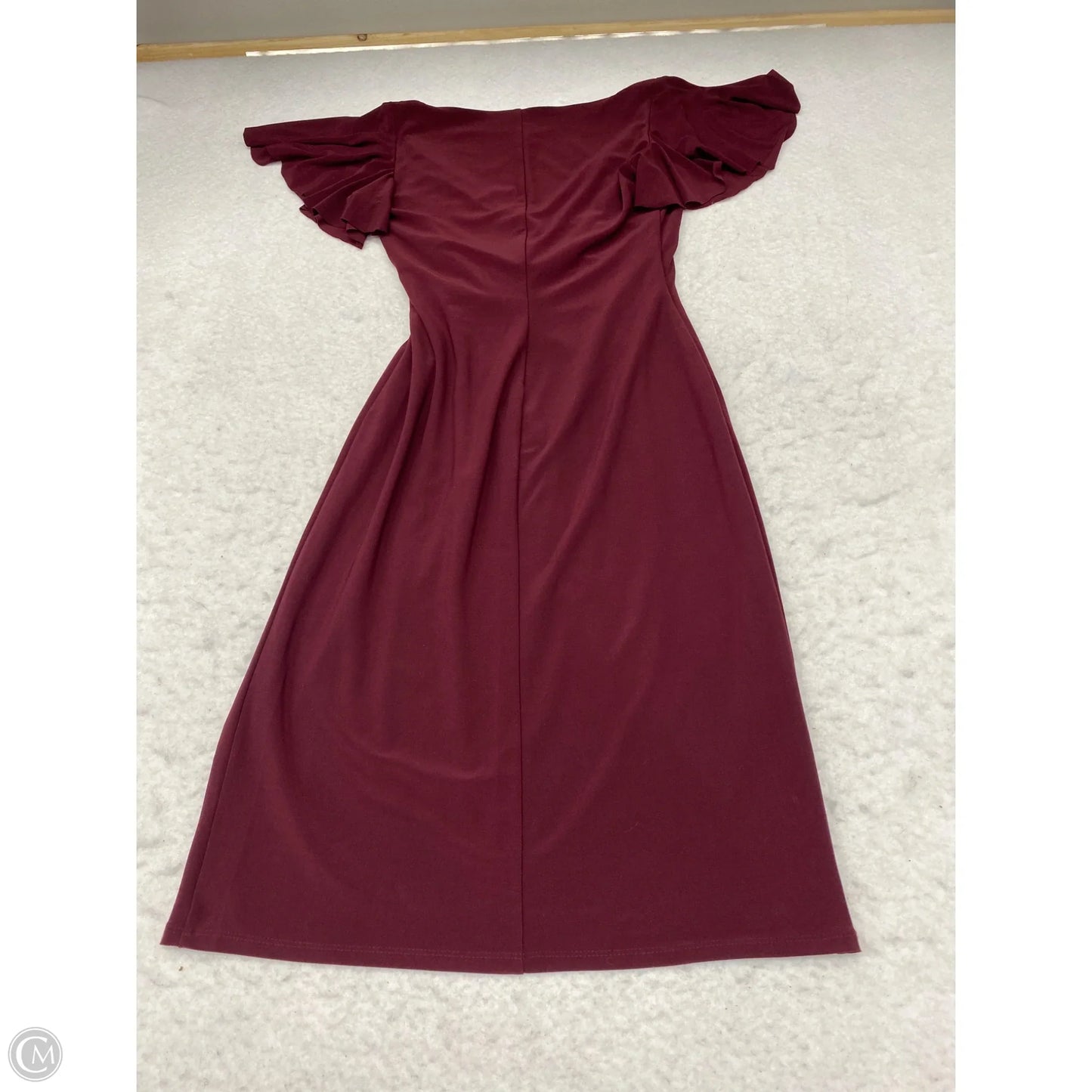 Dress Party Midi By American Living In Maroon, Size: Xs