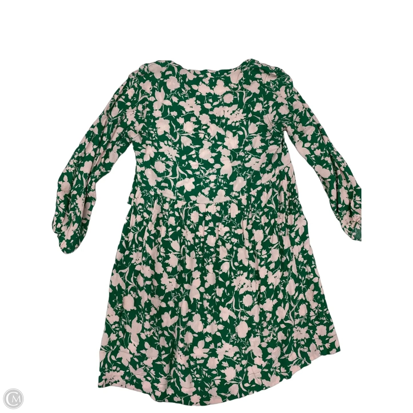 Dress Casual Midi By Free Assembly In Green & White, Size: S