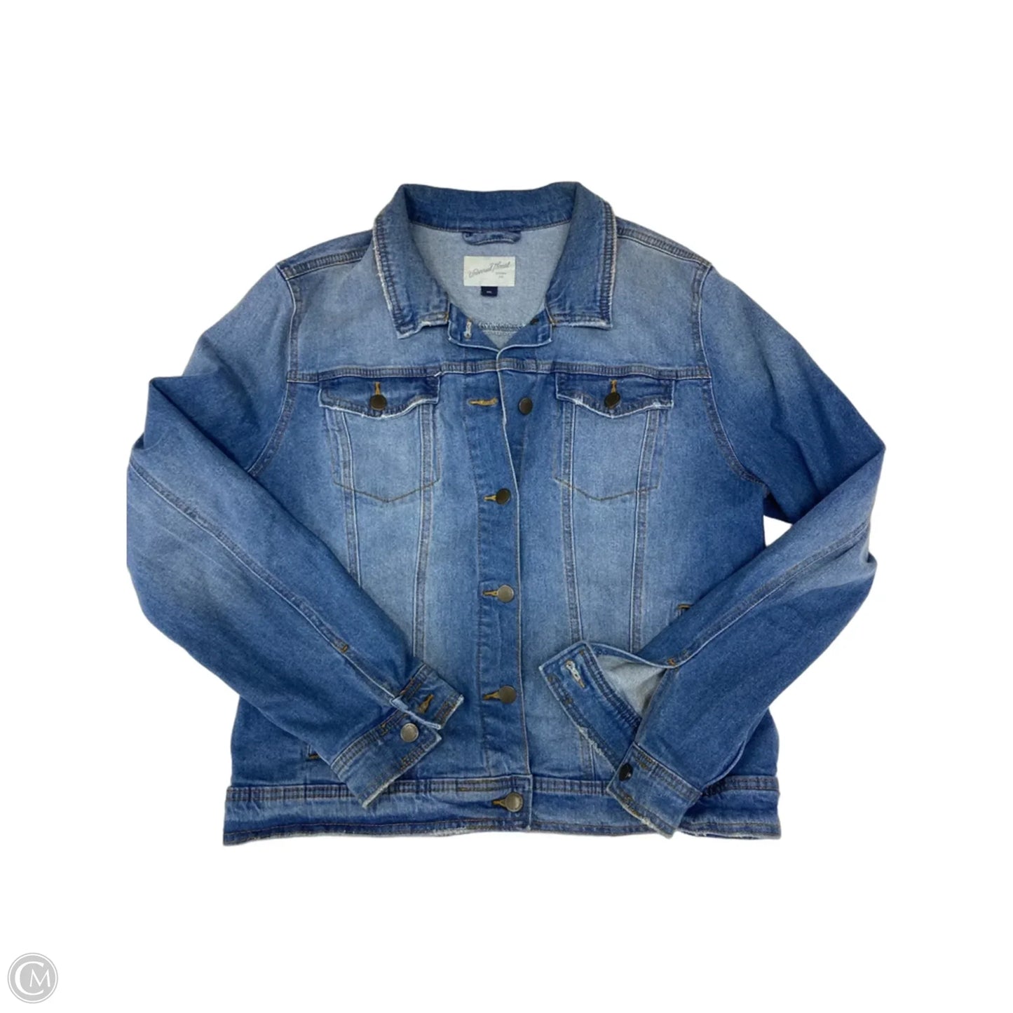 Jacket Denim By Universal Thread In Blue & Tan, Size: Xxl
