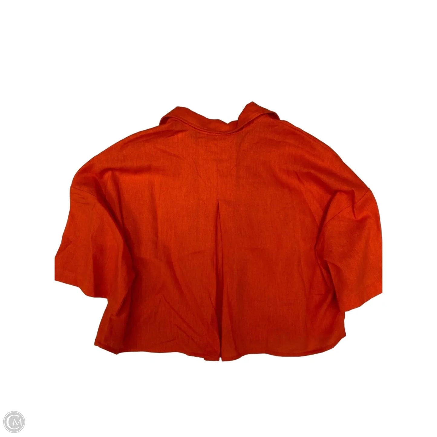 Top Short Sleeve By Double Zero In Orange, Size: M