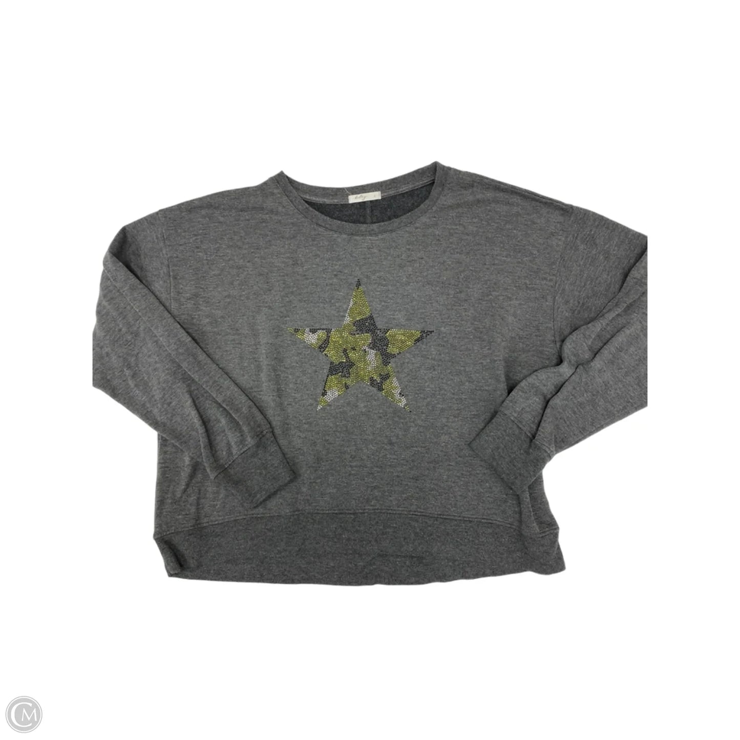 Sweatshirt Crewneck By Clothes Mentor In Grey, Size: L