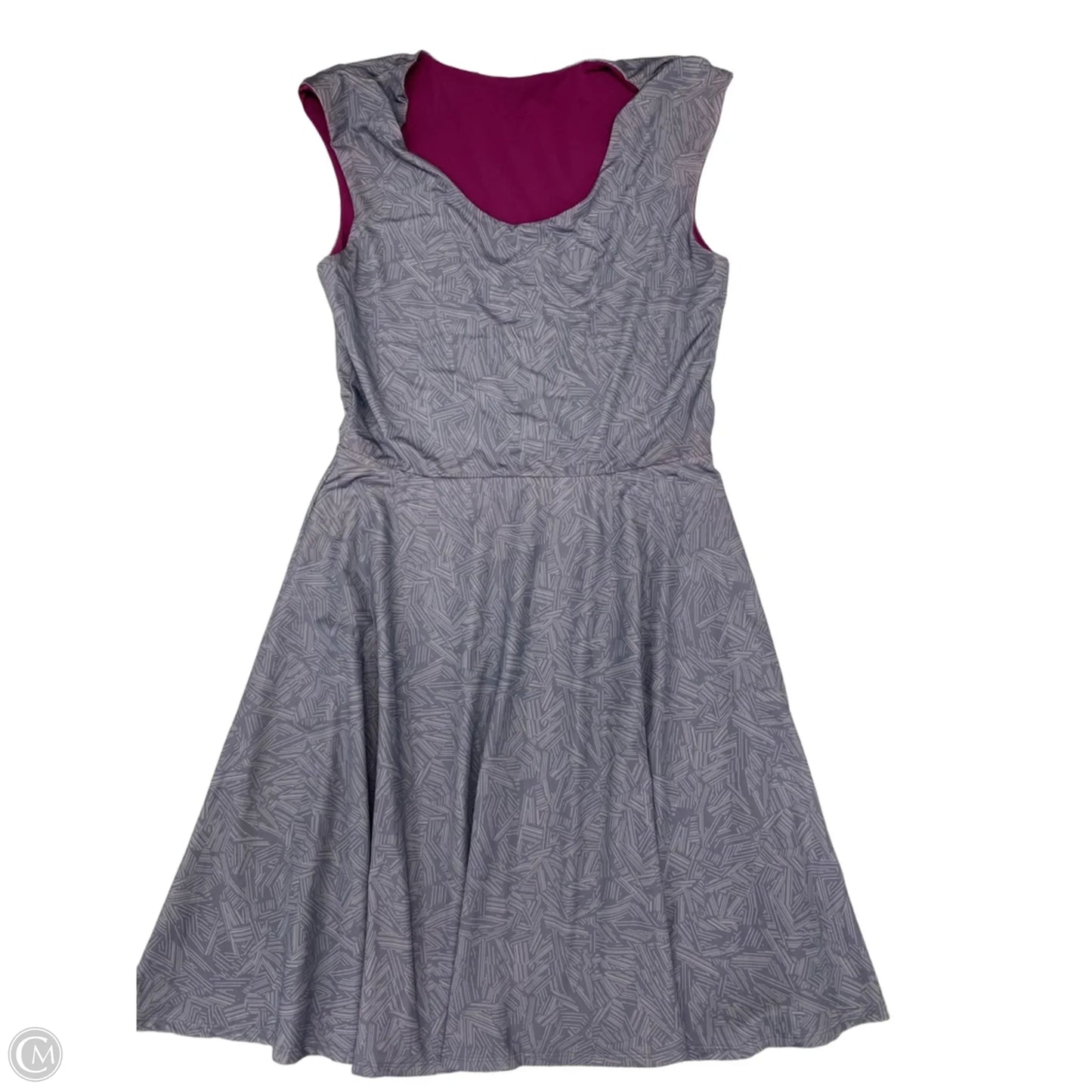 Athletic Dress By Billabong In Grey & Purple, Size: M