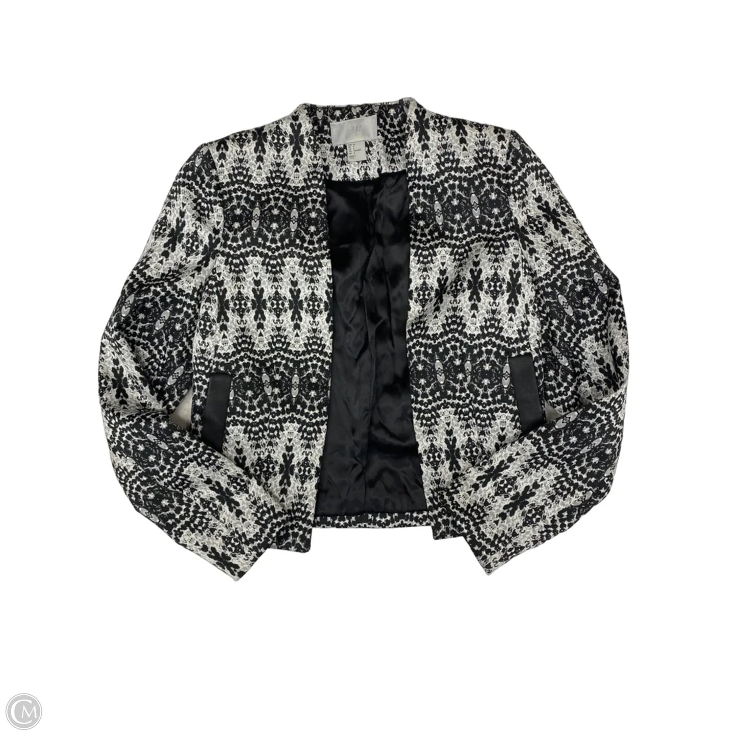 Blazer By H&m In Black & Silver, Size: S