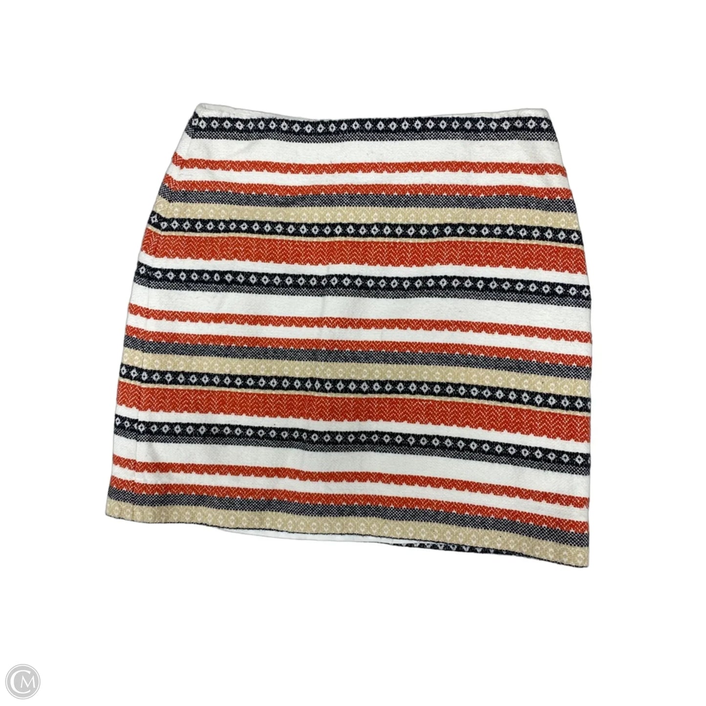 Skirt Mini & Short By Loft In Striped Pattern, Size: 2p
