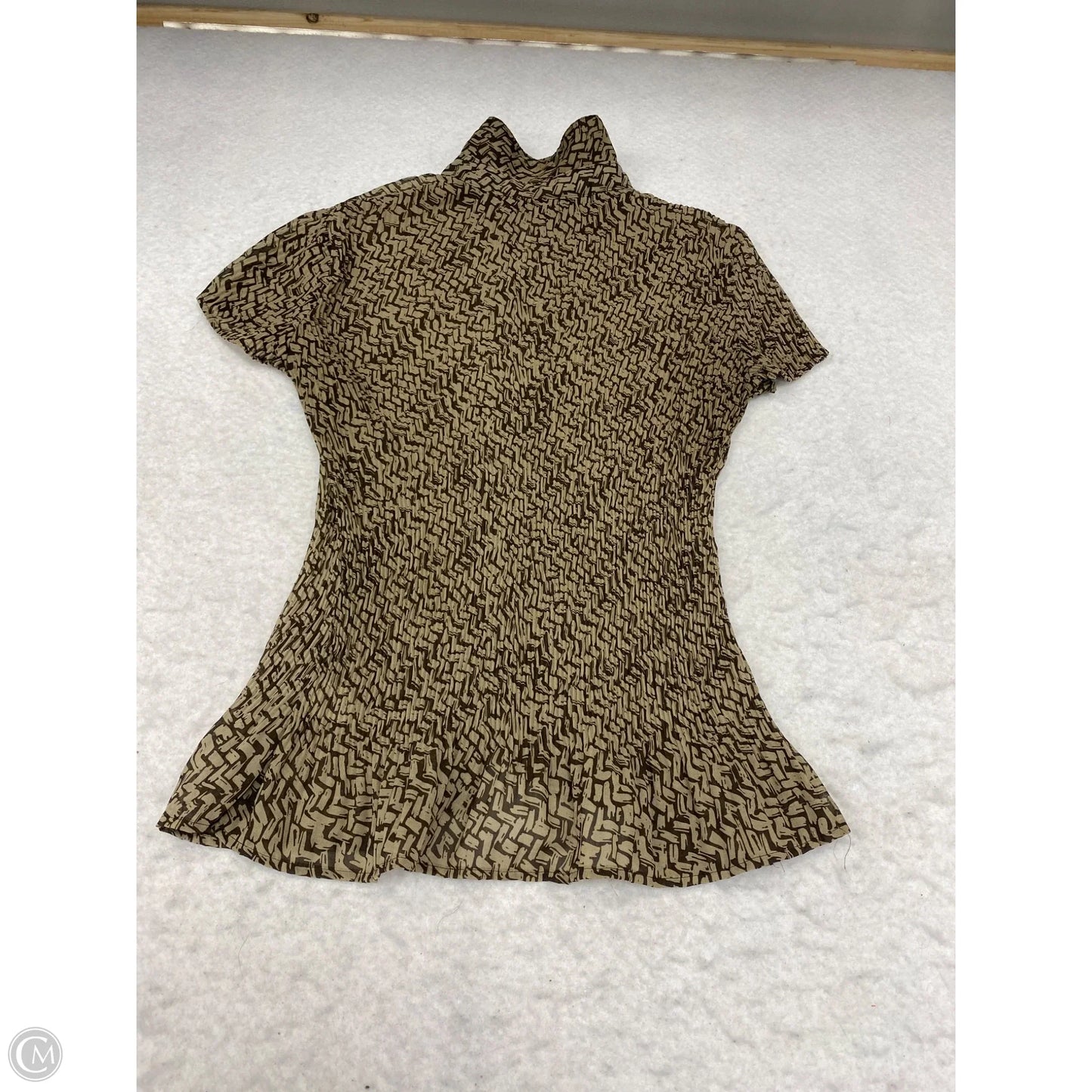 Blouse Short Sleeve By Apt 9 In Brown, Size: S