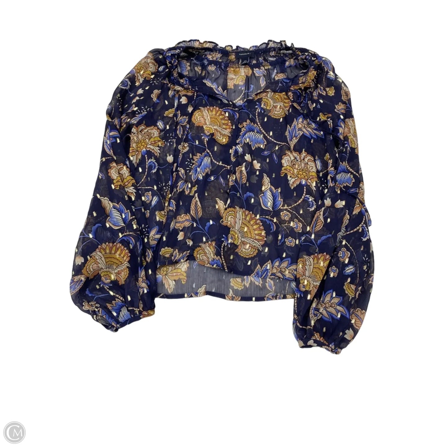 Top Long Sleeve By Tamara H In Floral Print, Size: M