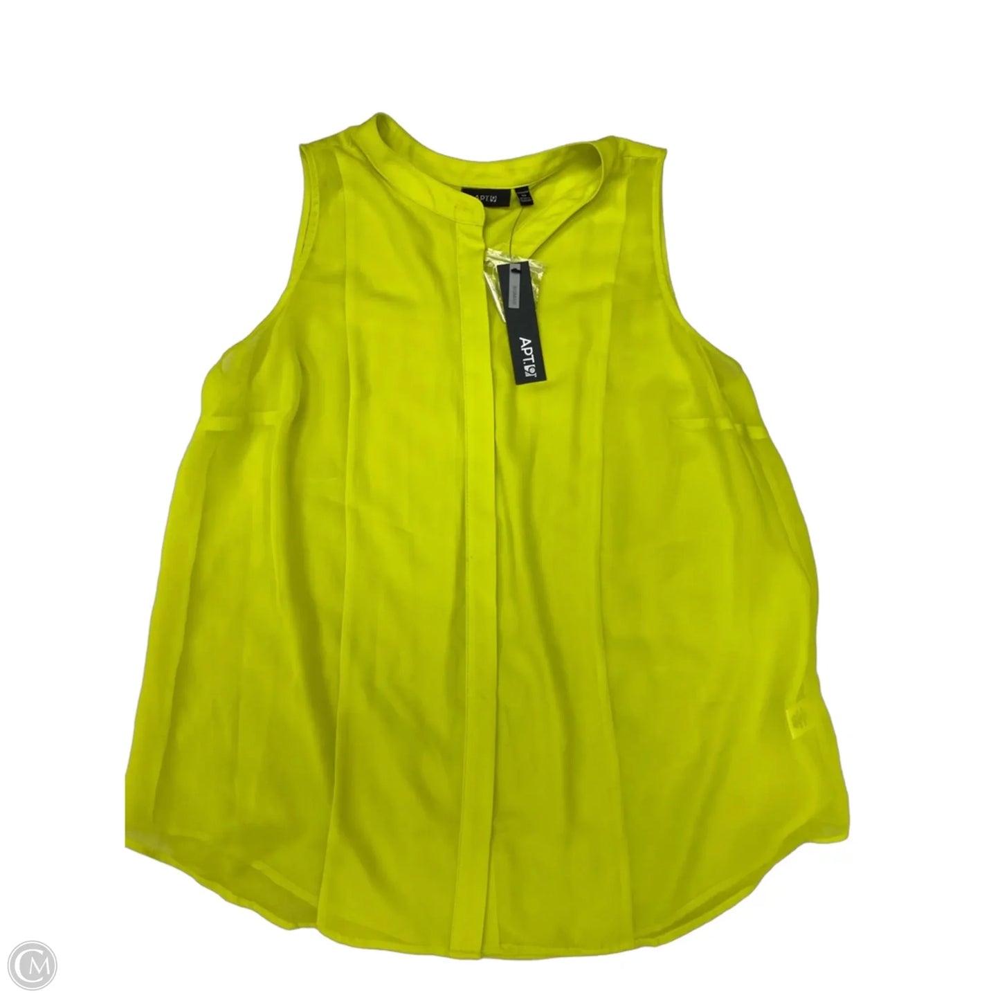 Blouse Sleeveless By Apt 9 In Yellow, Size: 1x
