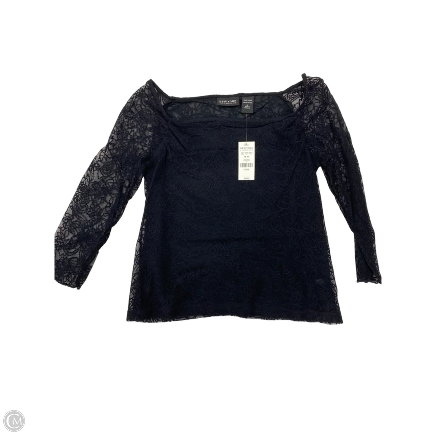 Top Long Sleeve By New York And Co In Black, Size: L