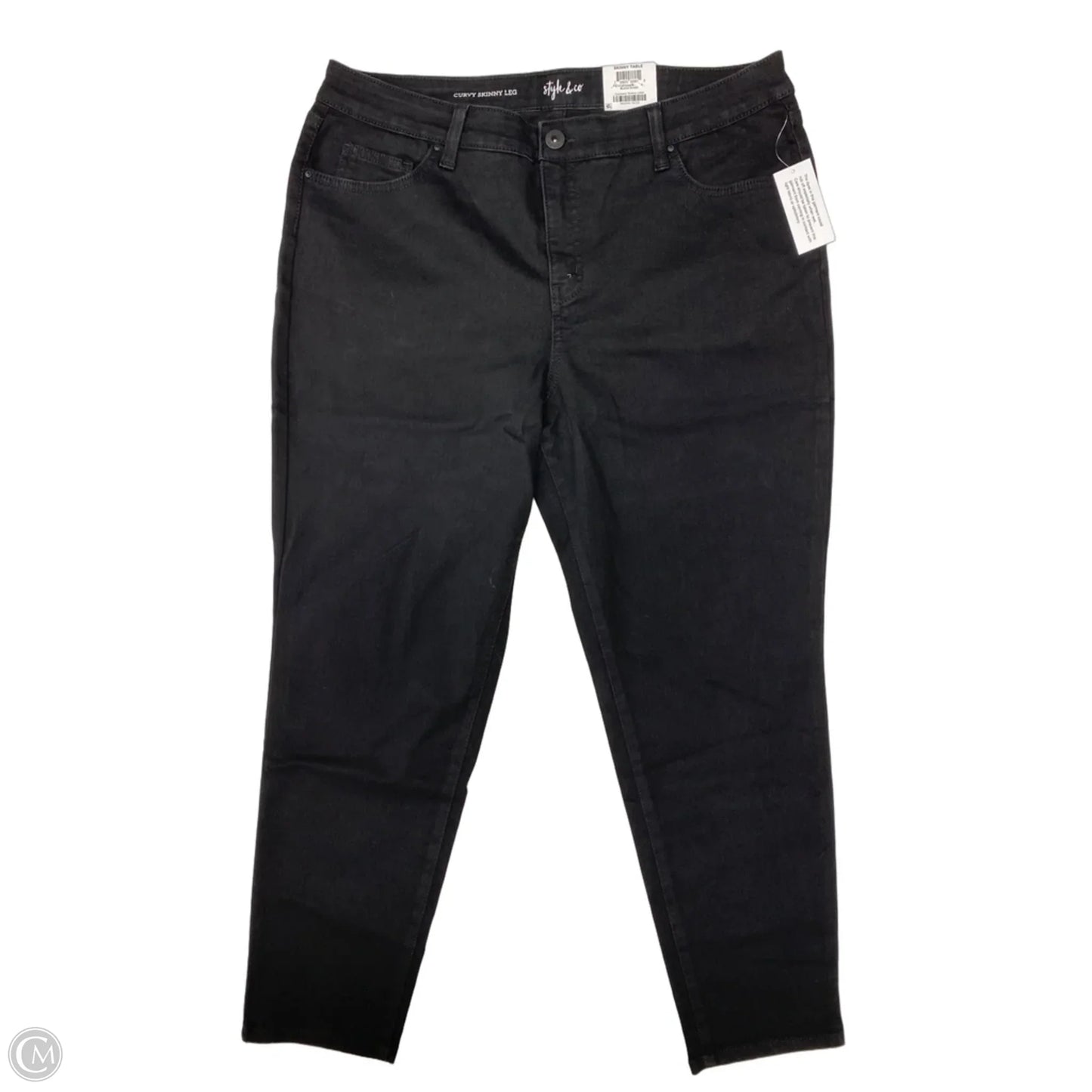Jeans Skinny By Style And Company In Black, Size: 16