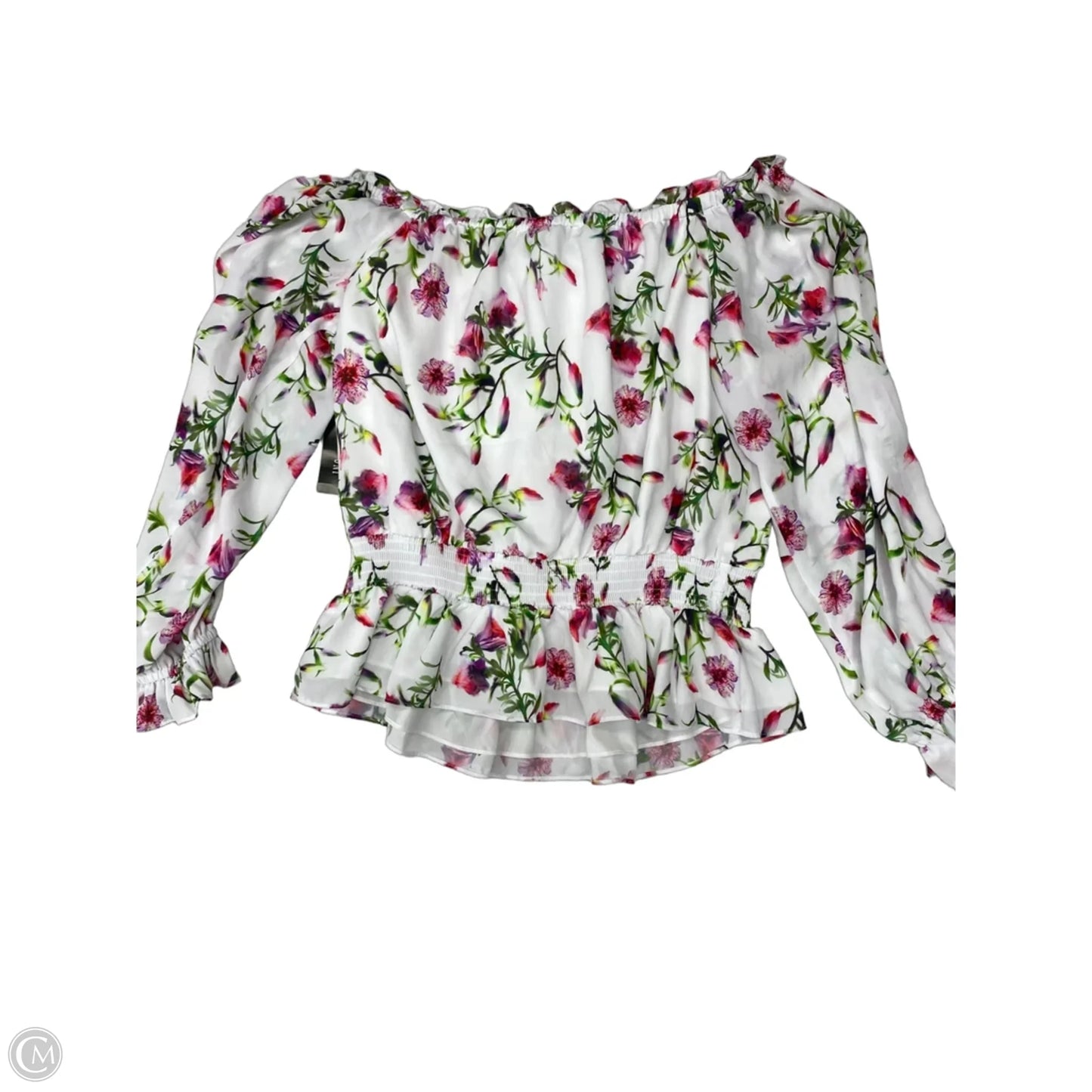 Blouse Long Sleeve By Inc In Floral Print, Size: L