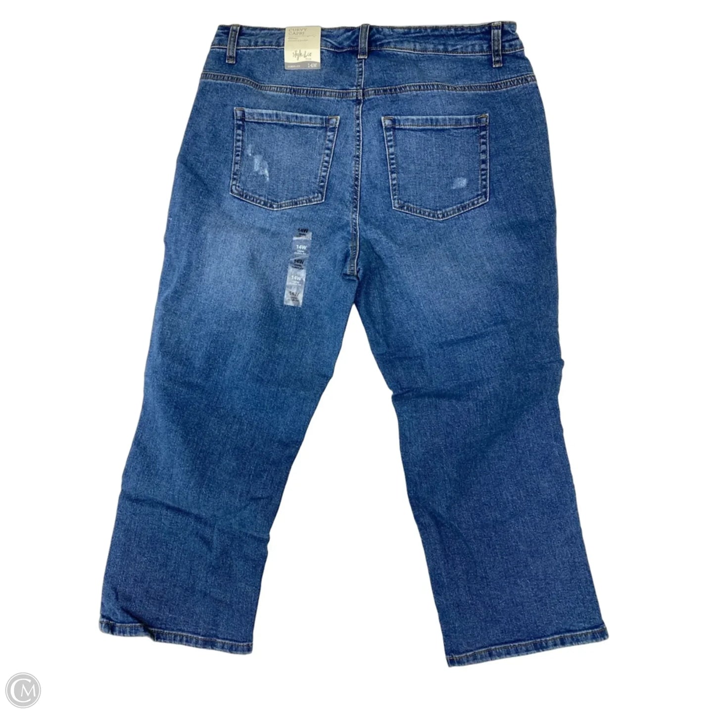 Capris By Style And Company In Blue Denim, Size: 16