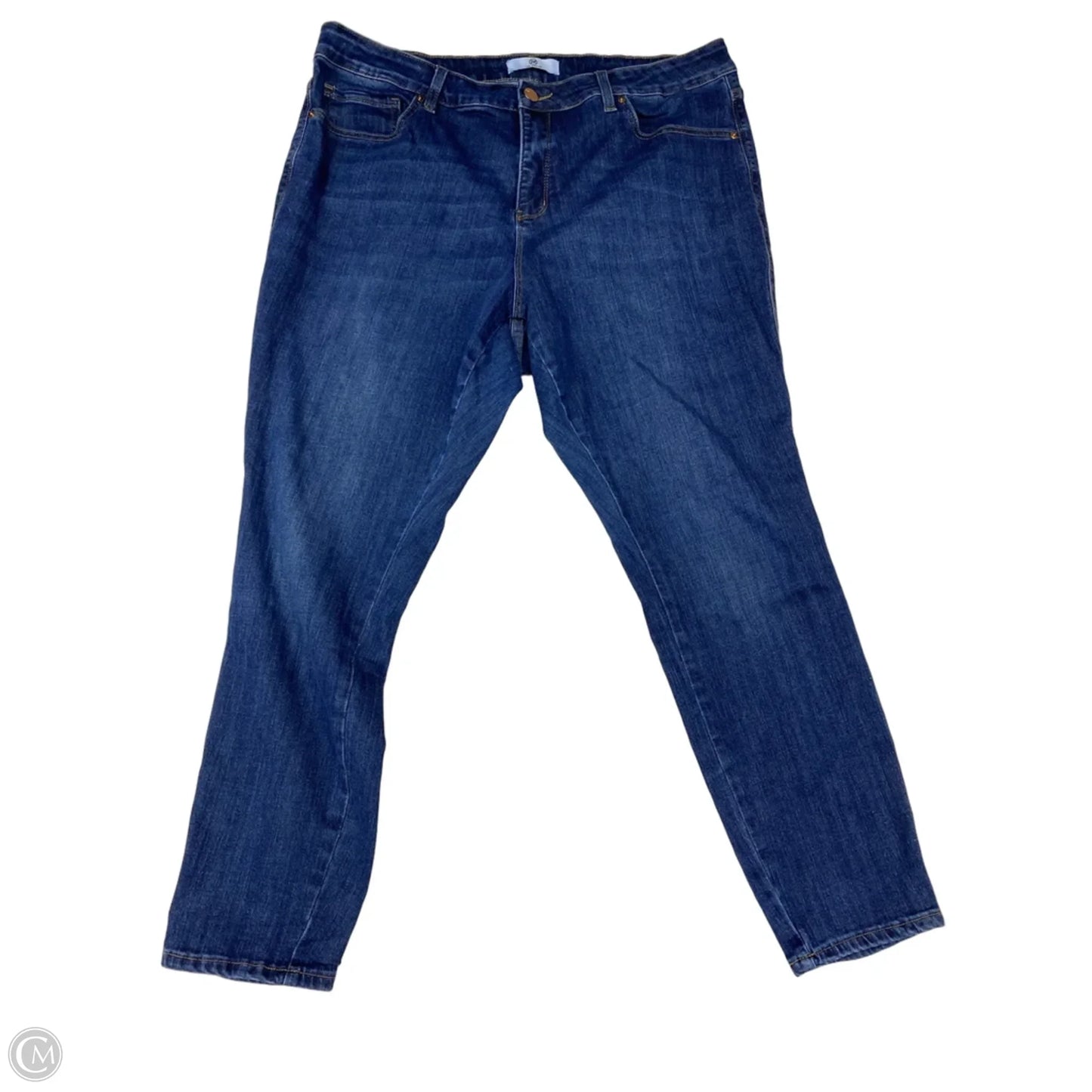 Jeans Straight By R And M Richards In Blue Denim, Size: 20