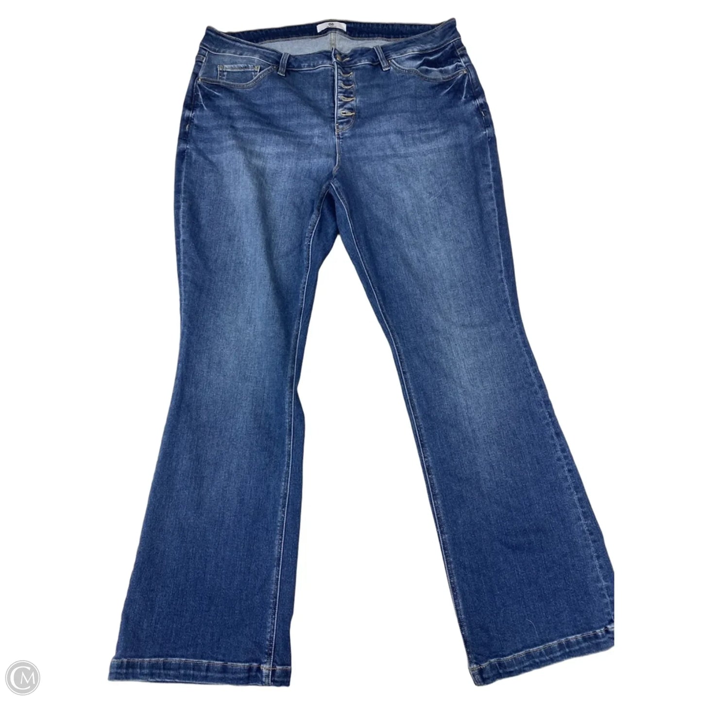 Jeans Flared By Clothes Mentor In Blue Denim, Size: 20